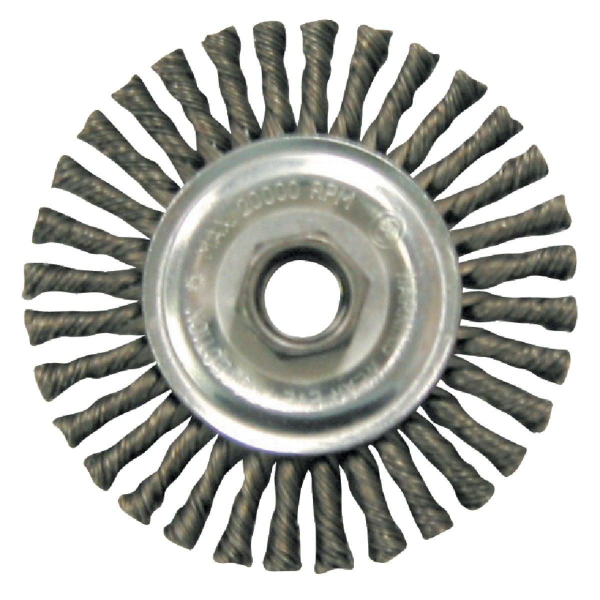 Weiler Vortec 4 In. Twisted/Knotted 0.020 In. Angle Grinder Wire Wheel Image 1