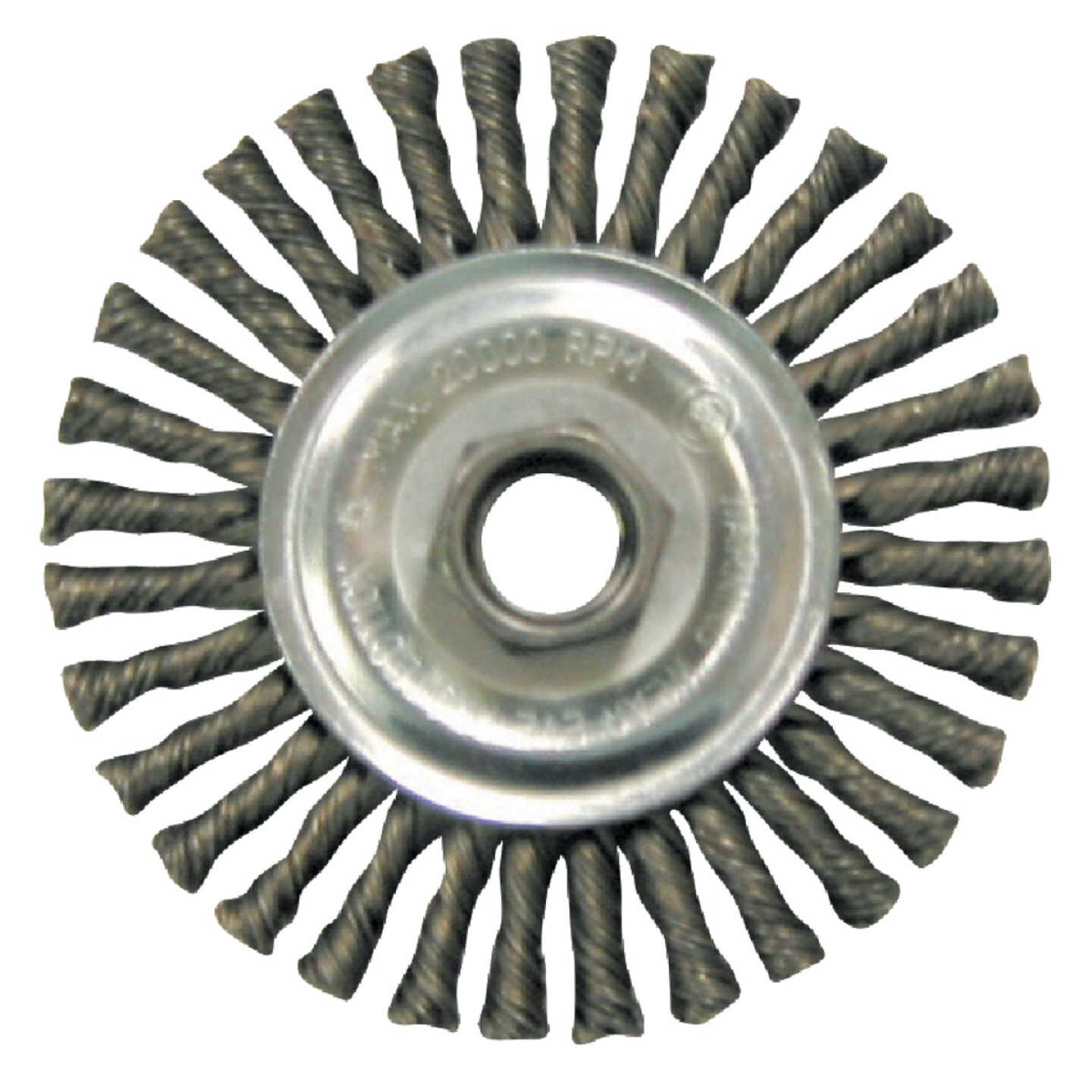 Weiler Vortec 4 In. Twisted/Knotted 0.020 In. Angle Grinder Wire Wheel Image 1