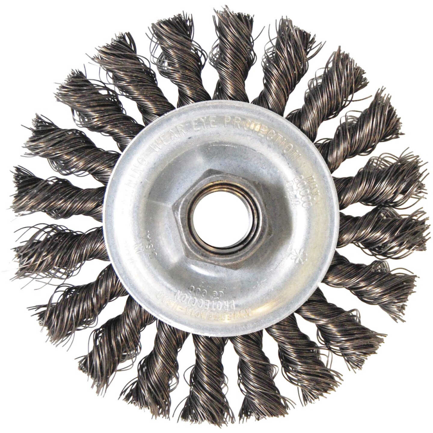 Weiler Vortec 4 In. Stringer Bead 0.014 In. Angle Grinder Wire Wheel Image 1