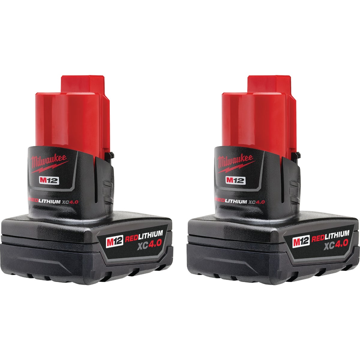 Milwaukee M12 REDLITHIUM XC 4.0 Ah Battery Pack (2-Pack)