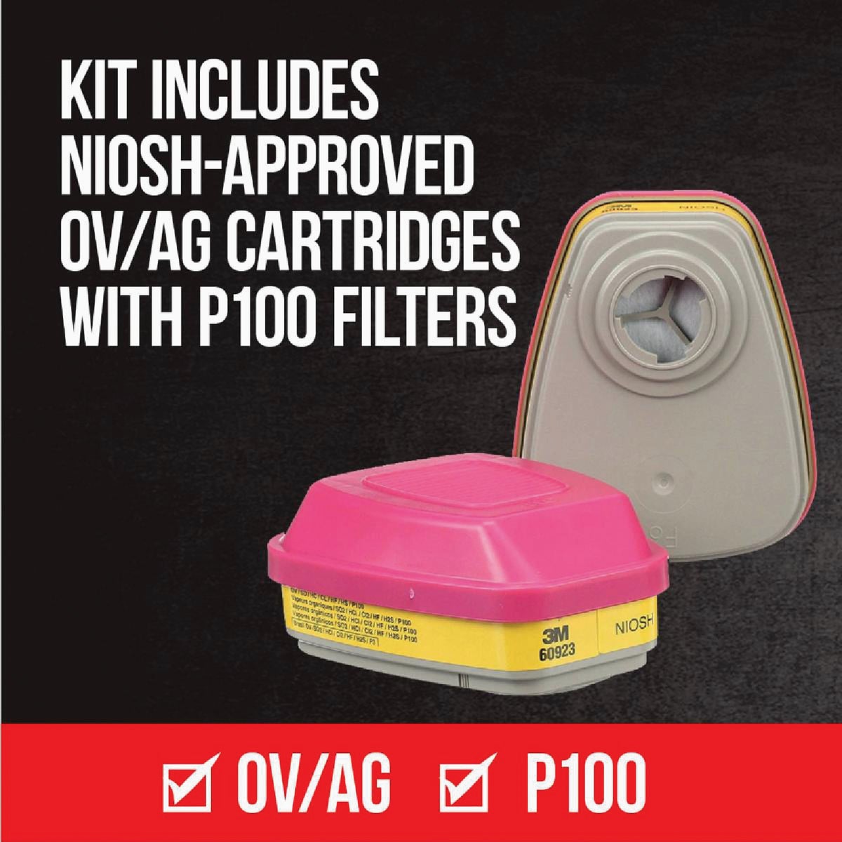 3M OV/AG/P100 Professional Multi-Purpose Respirator Image 3