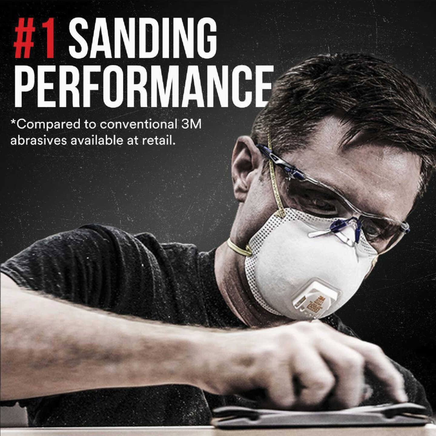 3M Pro Grade Precision 9 In. x 11 In. 180 Grit Sandpaper Sheet with No-Slip Grip Backing (3-Pack) Image 3