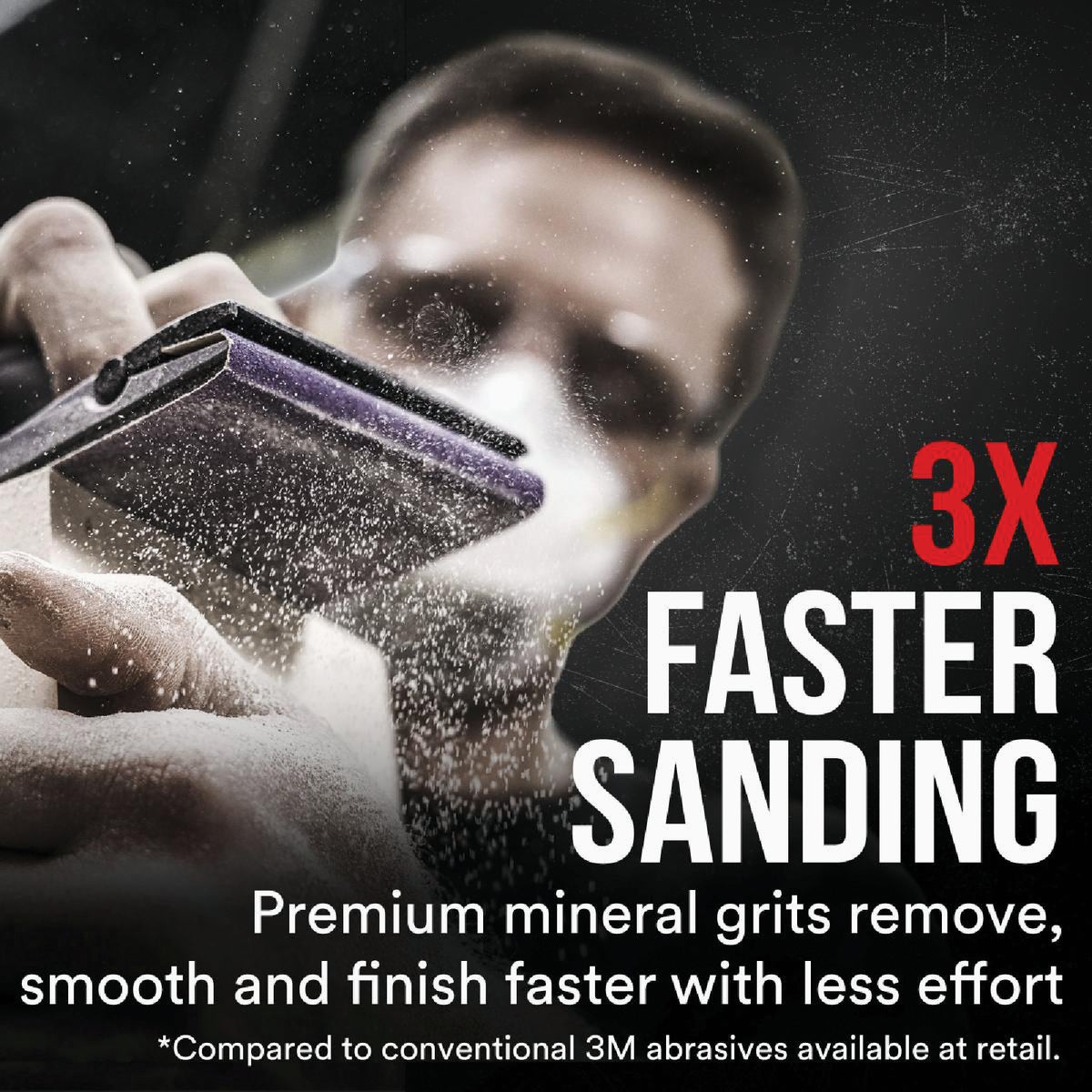 3M Pro Grade Precision 9 In. x 11 In. 180 Grit Sandpaper Sheet with No-Slip Grip Backing (3-Pack) Image 2