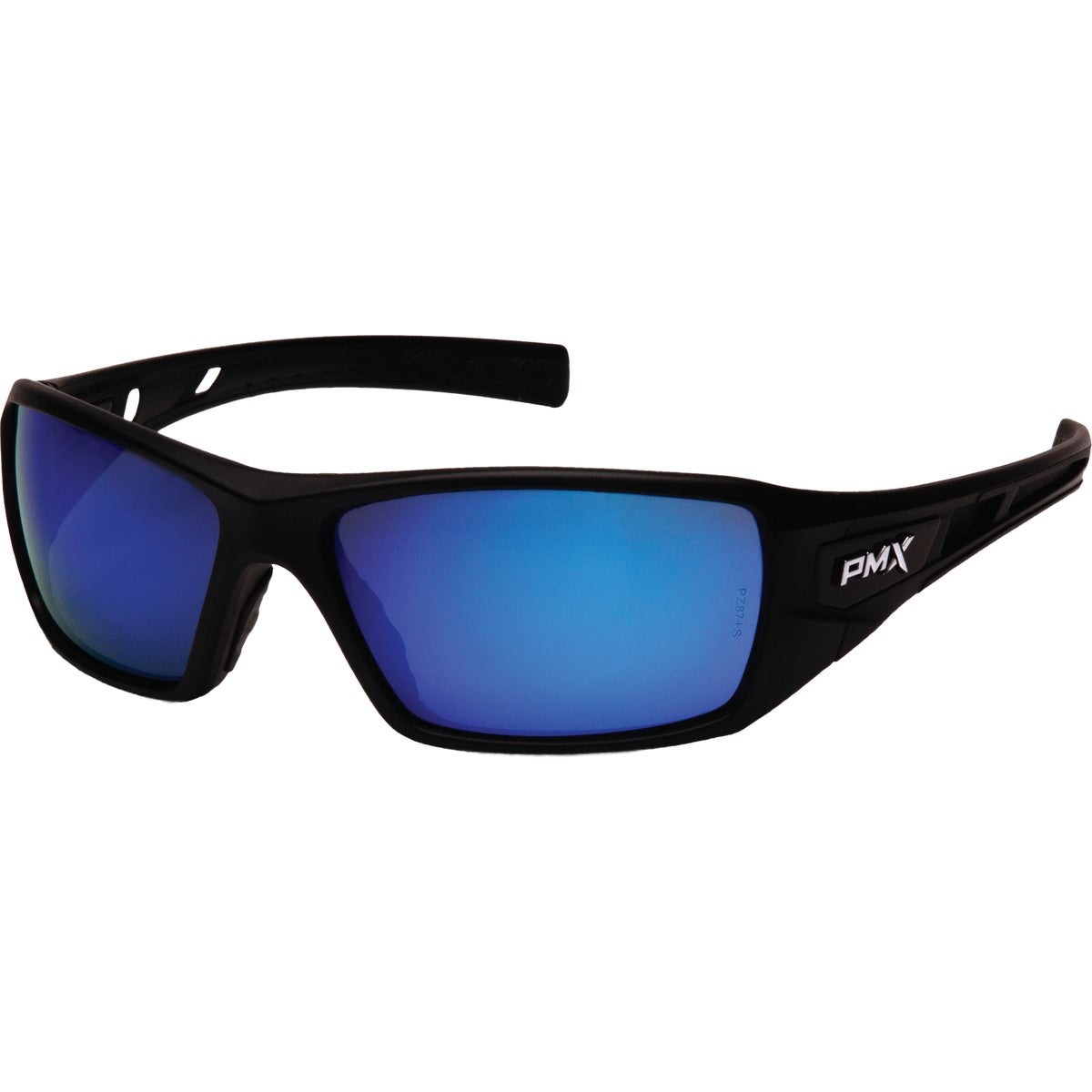Pyramex Velar Black Frame Safety Glasses with Ice Blue Mirror Lenses Image 3