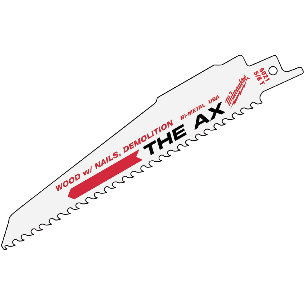 Milwaukee SAWZALL The AX 12 In. 5 TPI Wood with Nails Demolition Reciprocating Saw Blade (25-Pack)