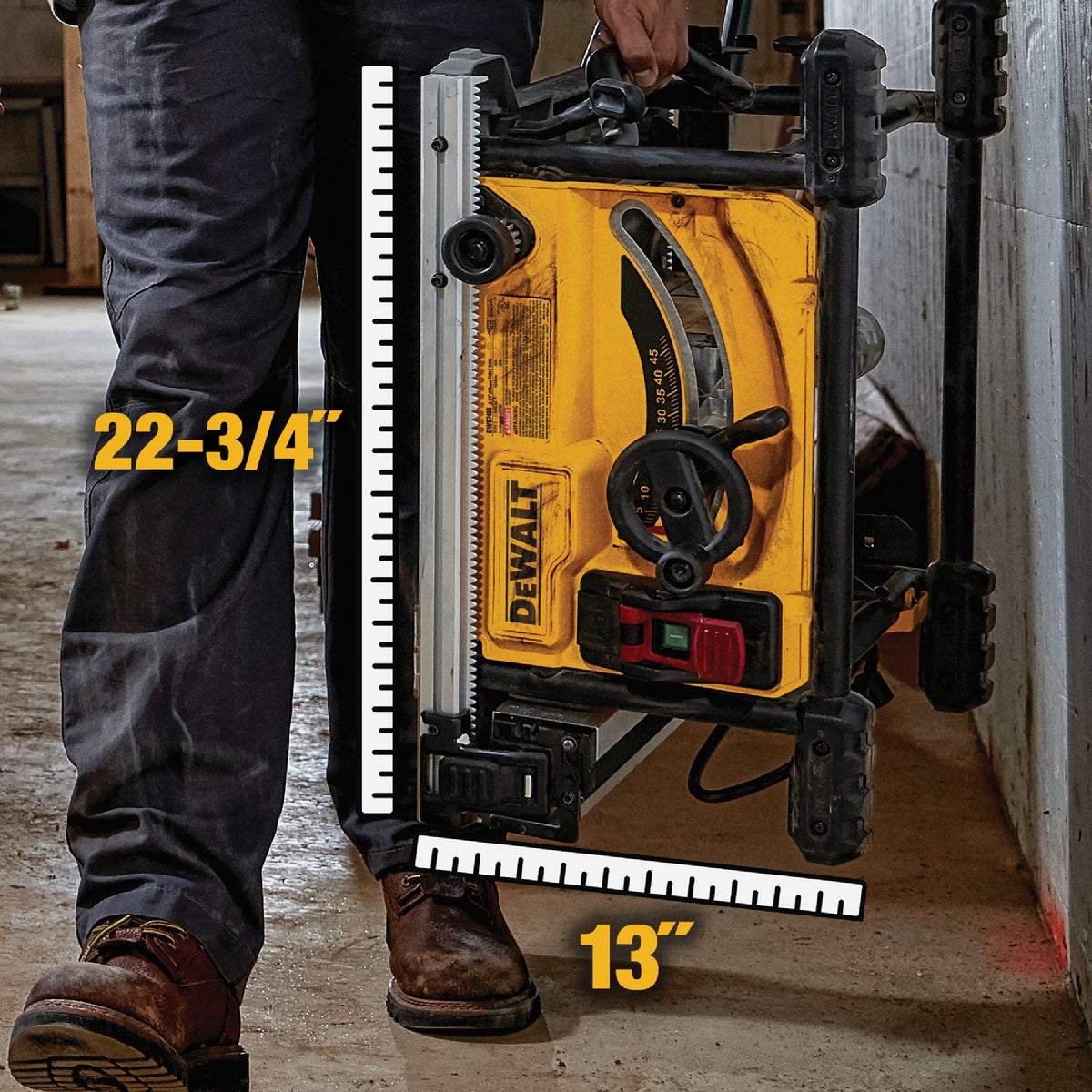 DEWALT 15-Amp 8-1/4 In. Compact Portable Jobsite Table Saw Image 4