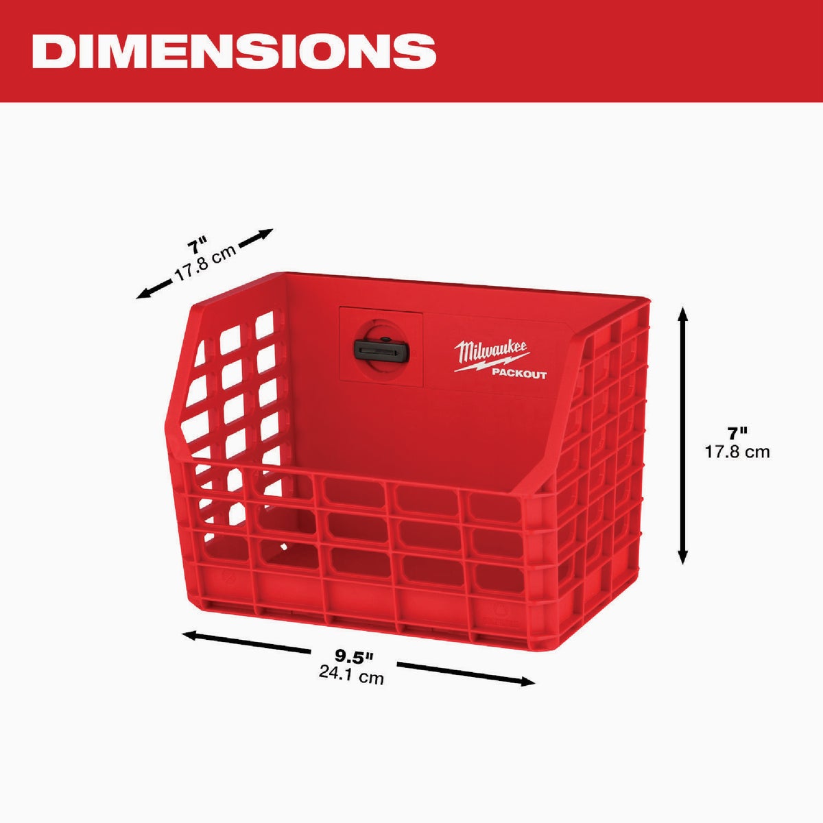 Milwaukee PACKOUT Compact Wall Basket Image 4