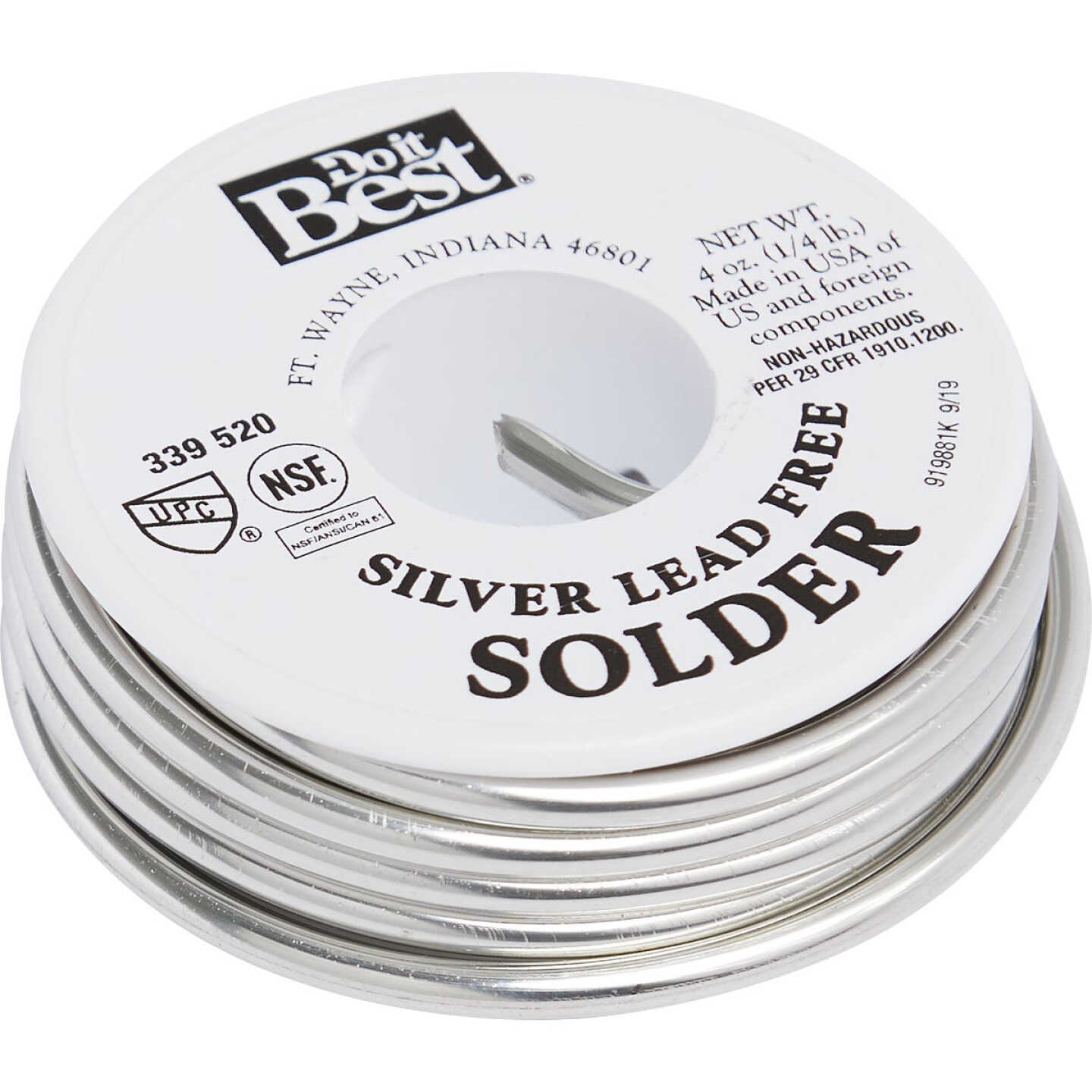 Do it Best 1/4 lb Solid 96% Tin, 4% Silver Solder Image 1