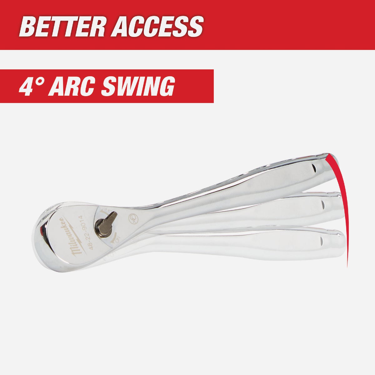 Milwaukee 1/4 In. Drive 90-Tooth Ratchet Image 3