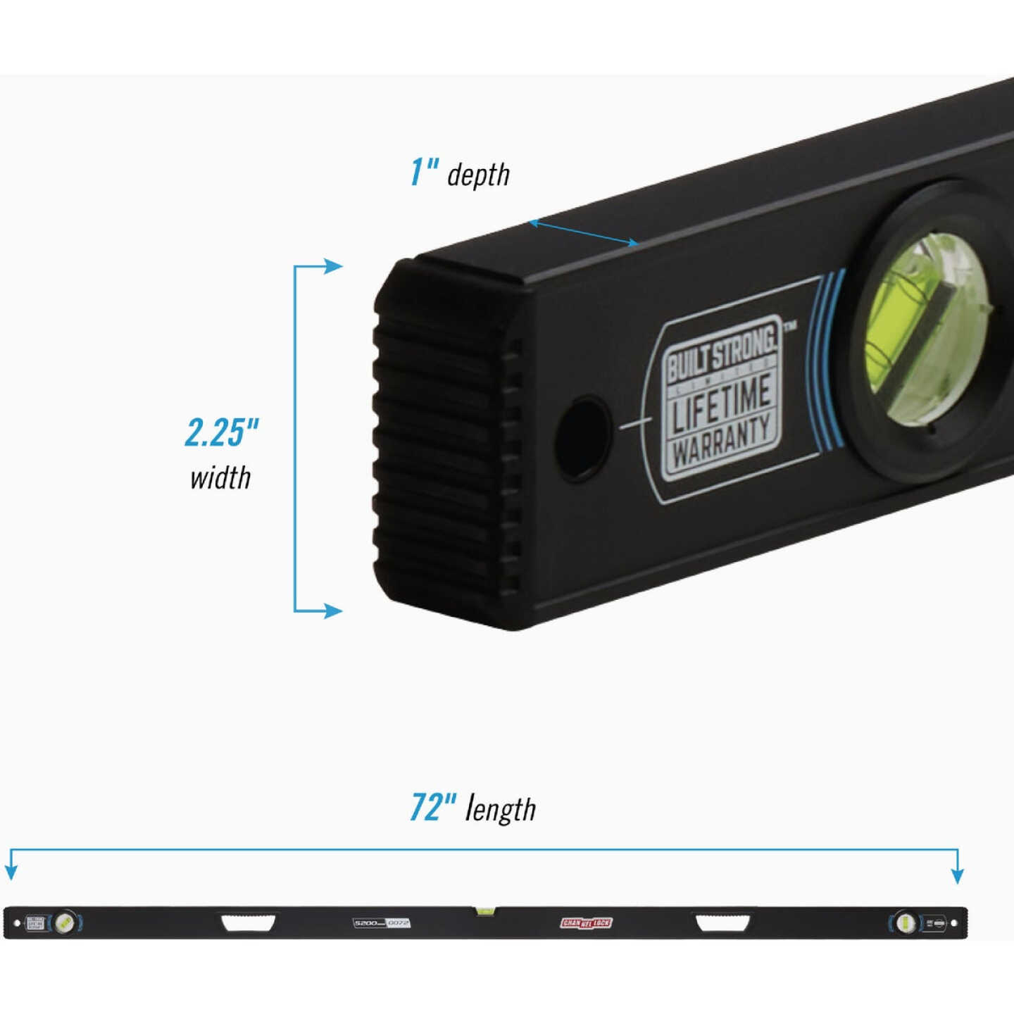 Channellock 72 In. Box Beam Level Image 2