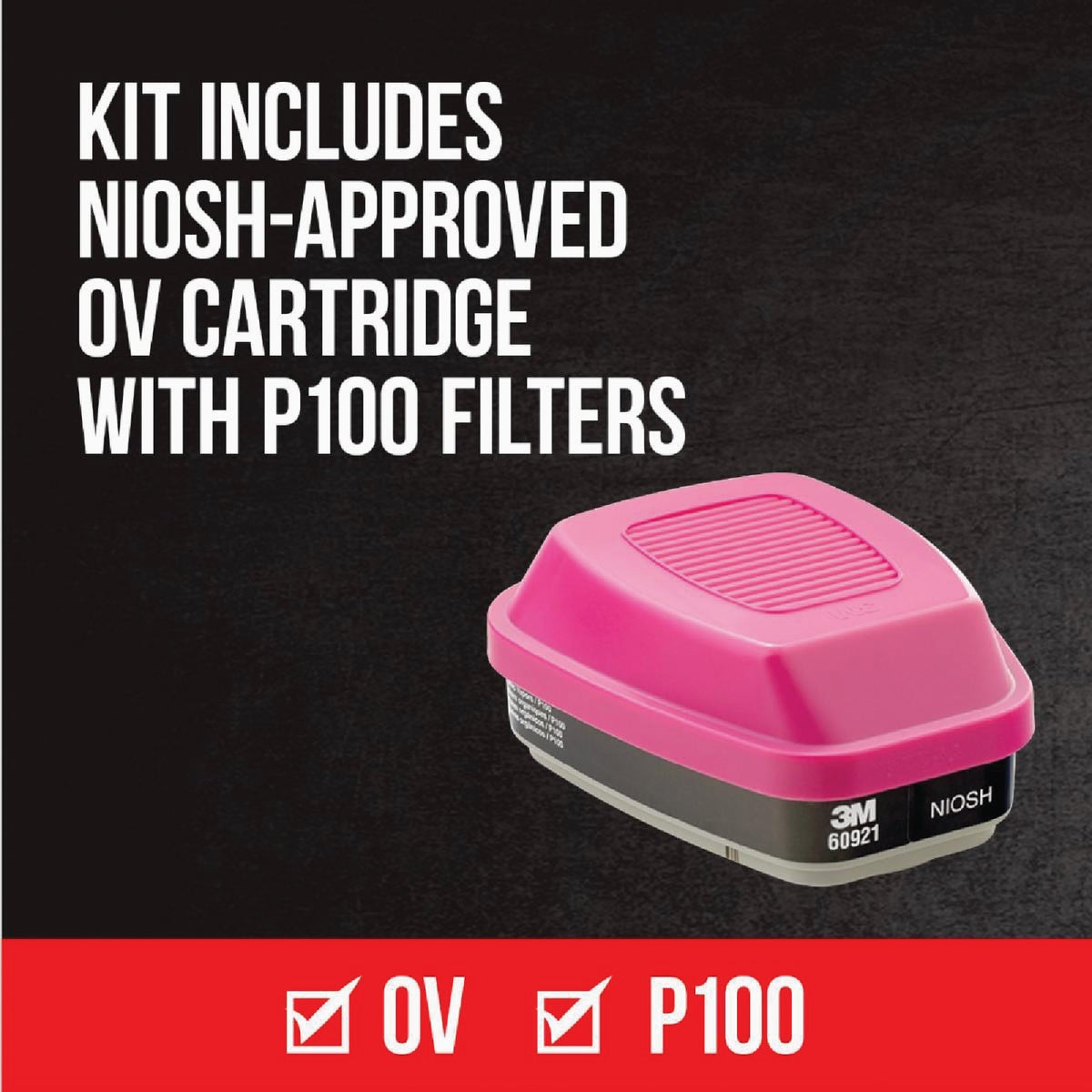 3M OV/P100 Performance Respirator for Household Use Image 3