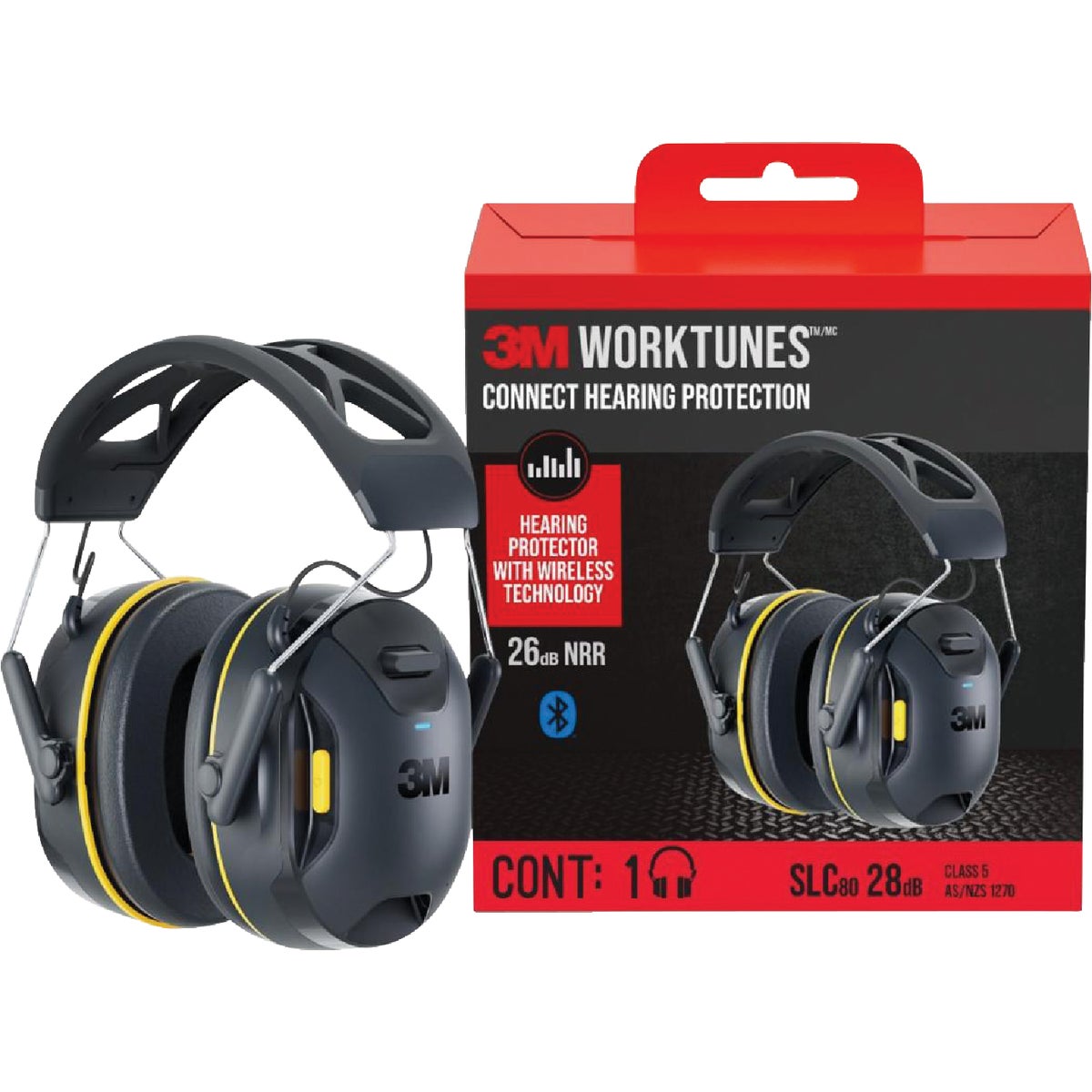 3M WorkTunes Connect Wireless Hearing Protector with Bluetooth Technology
