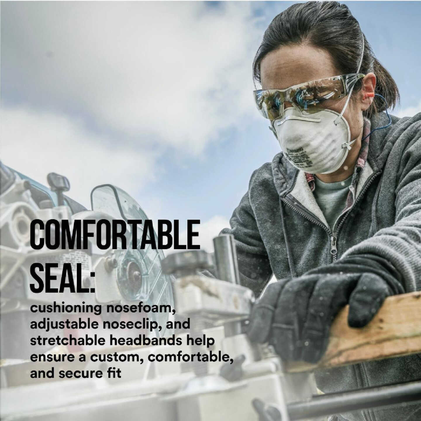 3M N95 Particulate Respirator for Sanding & Fiberglass Image 6