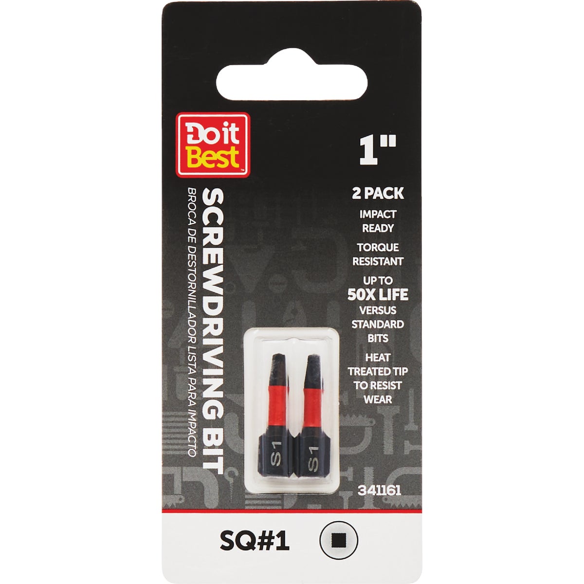 Do it Best 1 In. Square #1 Impact Ready Screwdriver Bit (2-Pack) Image 1