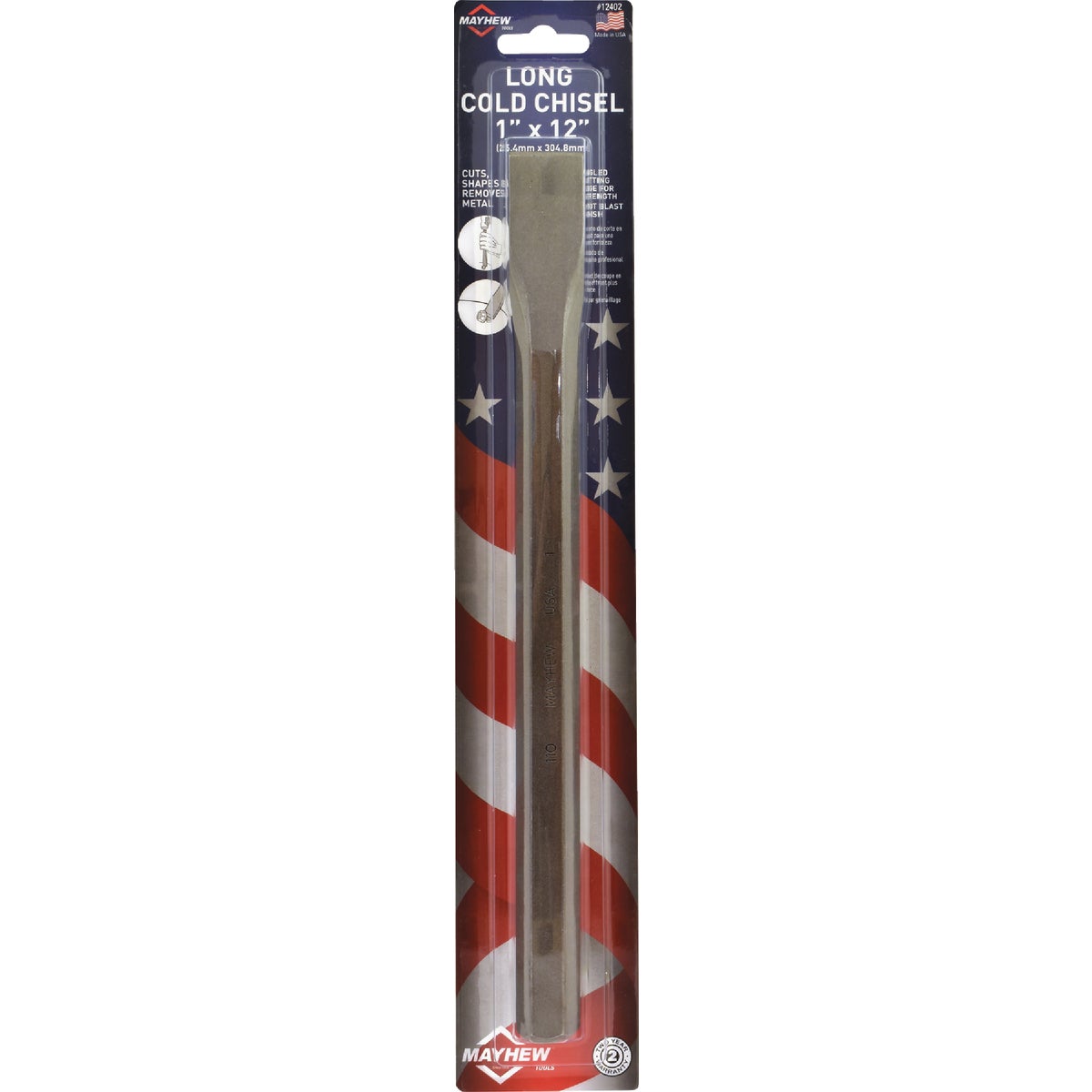 Mayhew Tools 1 In. x 12 In. Cold Chisel Image 2