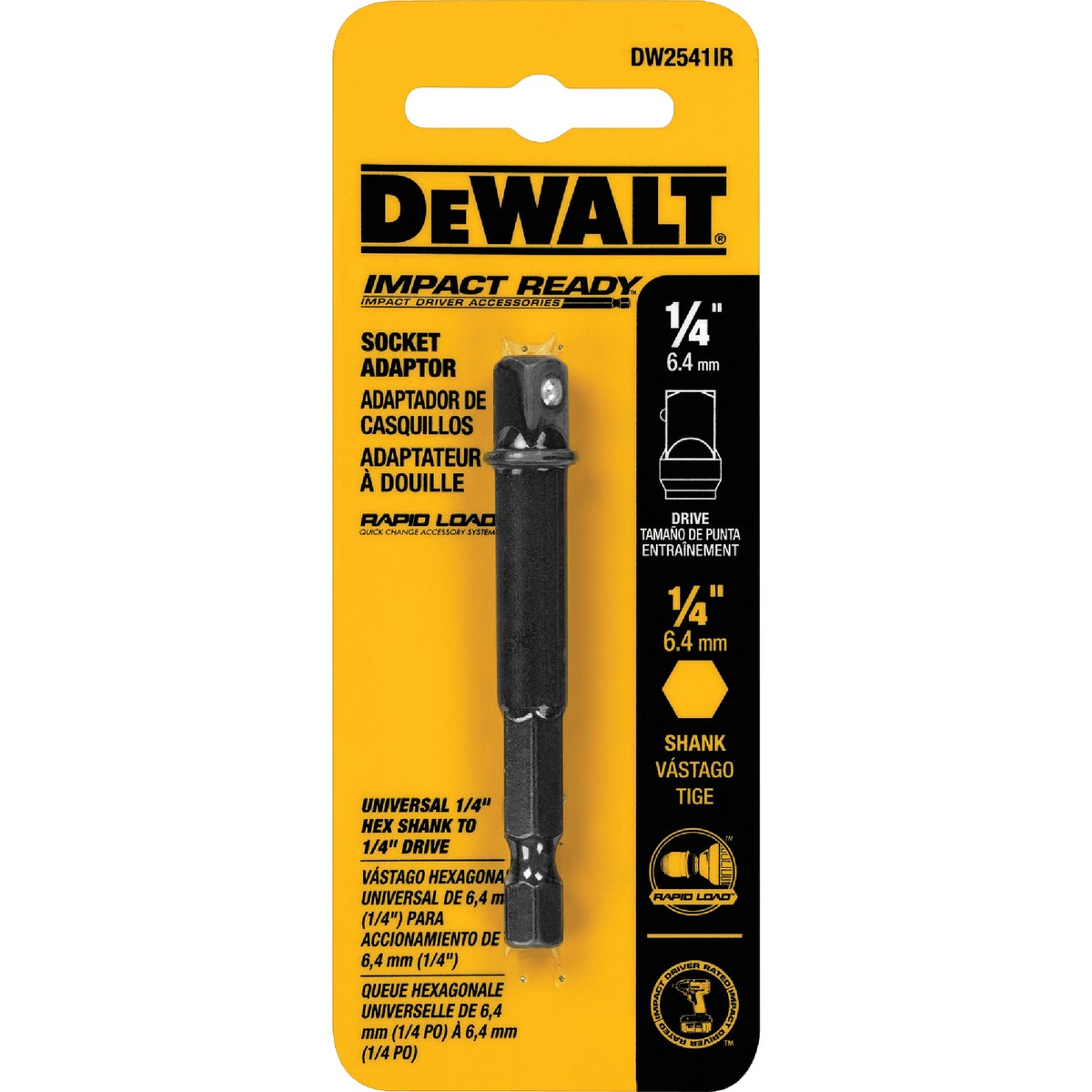 DEWALT Elite Series 1/4 In. x 2 In. Socket Adapter
