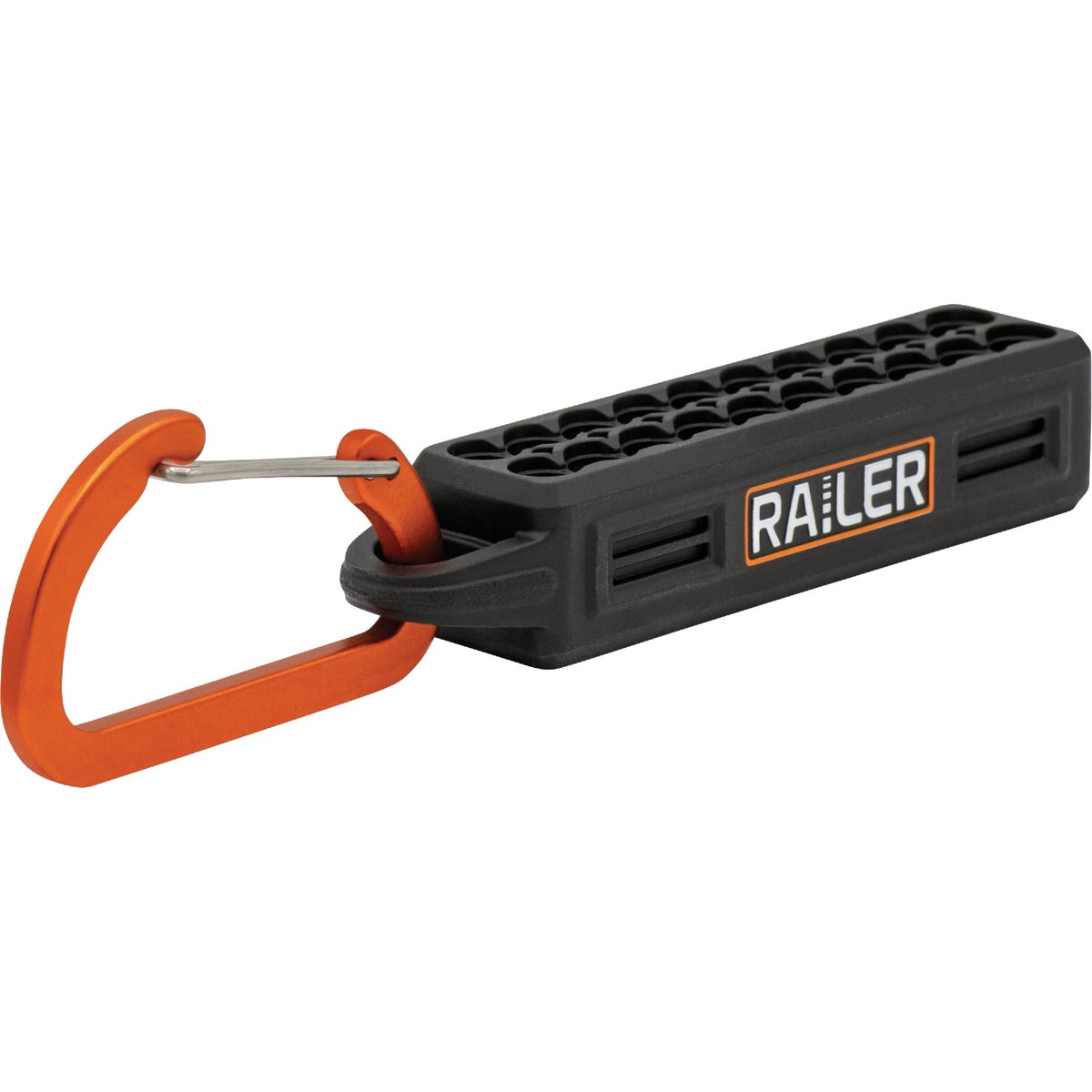 Railer 20-Hole Mega Bitrail Black Bit Holder with Carabiner