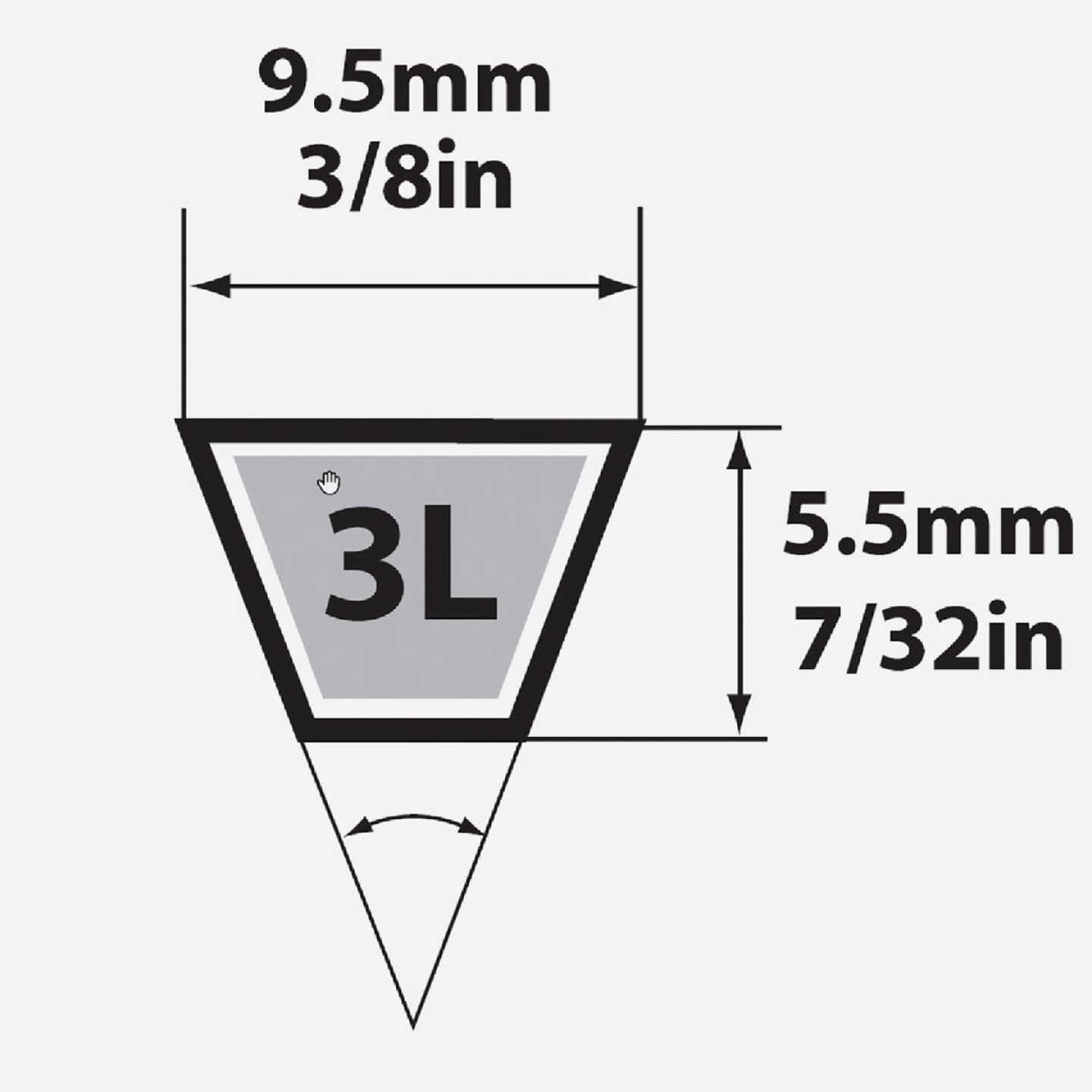 Mitsuboshi Fractional Horsepower 3L Type, 3/8 In. x 34 In. Image 2