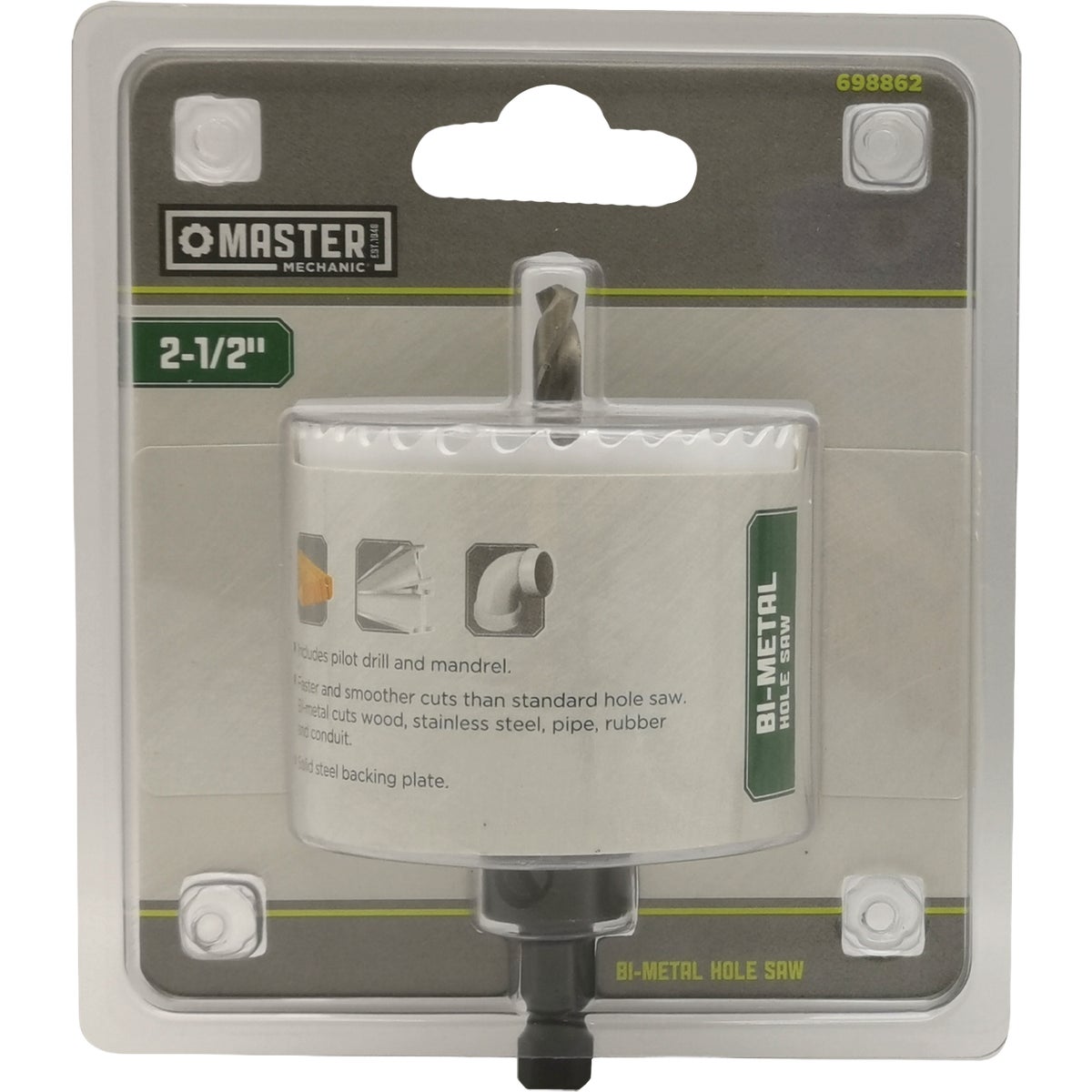 Master Mechanic 2-1/2 In. Bi-Metal Hole Saw Image 1