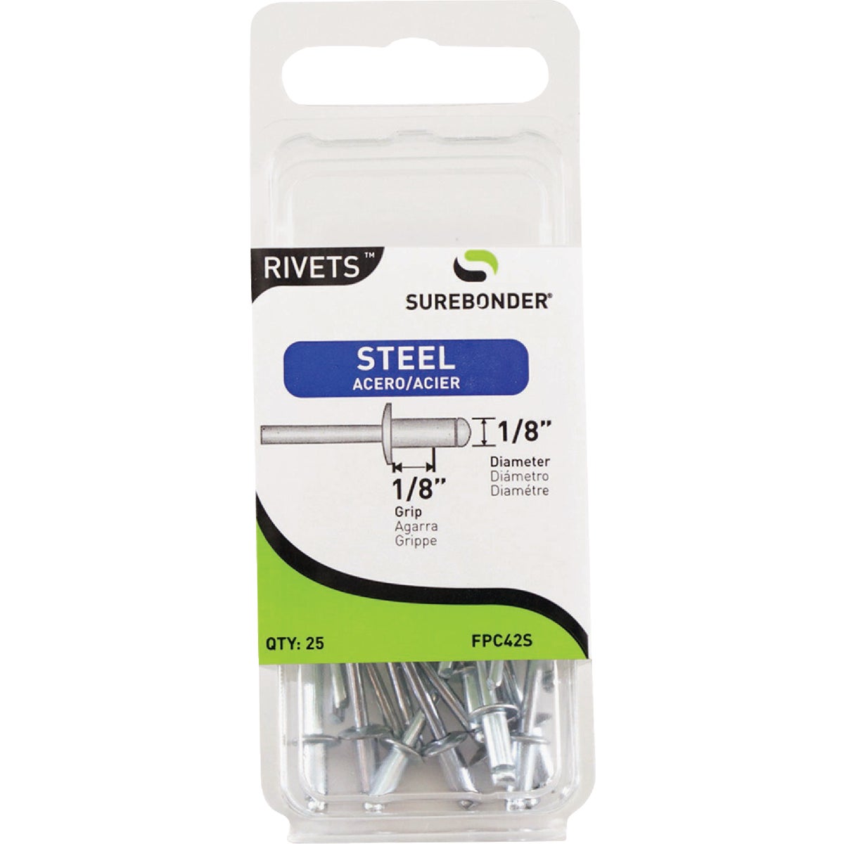 Surebonder 1/8 In. x 1/8 In. Steel Rivet (25-Pack) Image 1
