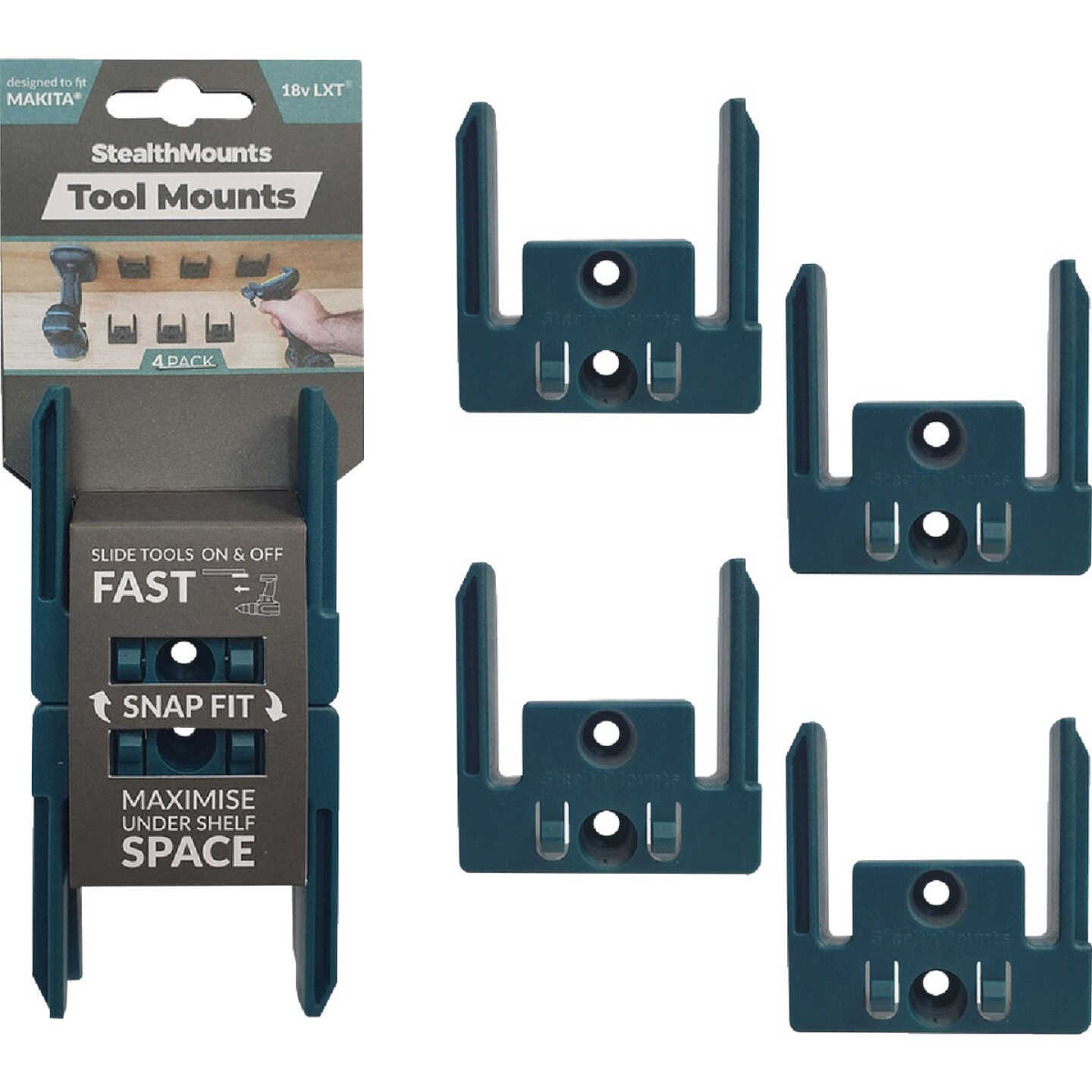 StealthMounts Tool Mounts for Makita 18V LXT (4-Pack) Image 1
