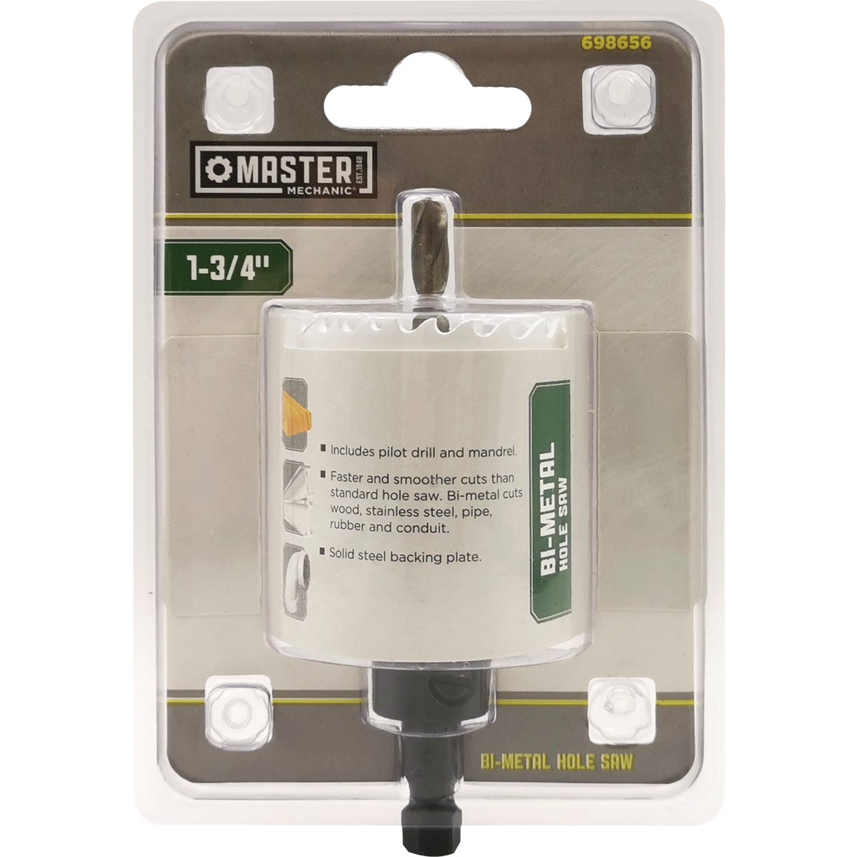 Master Mechanic 1-3/4 In. Bi-Metal Hole Saw Image 1