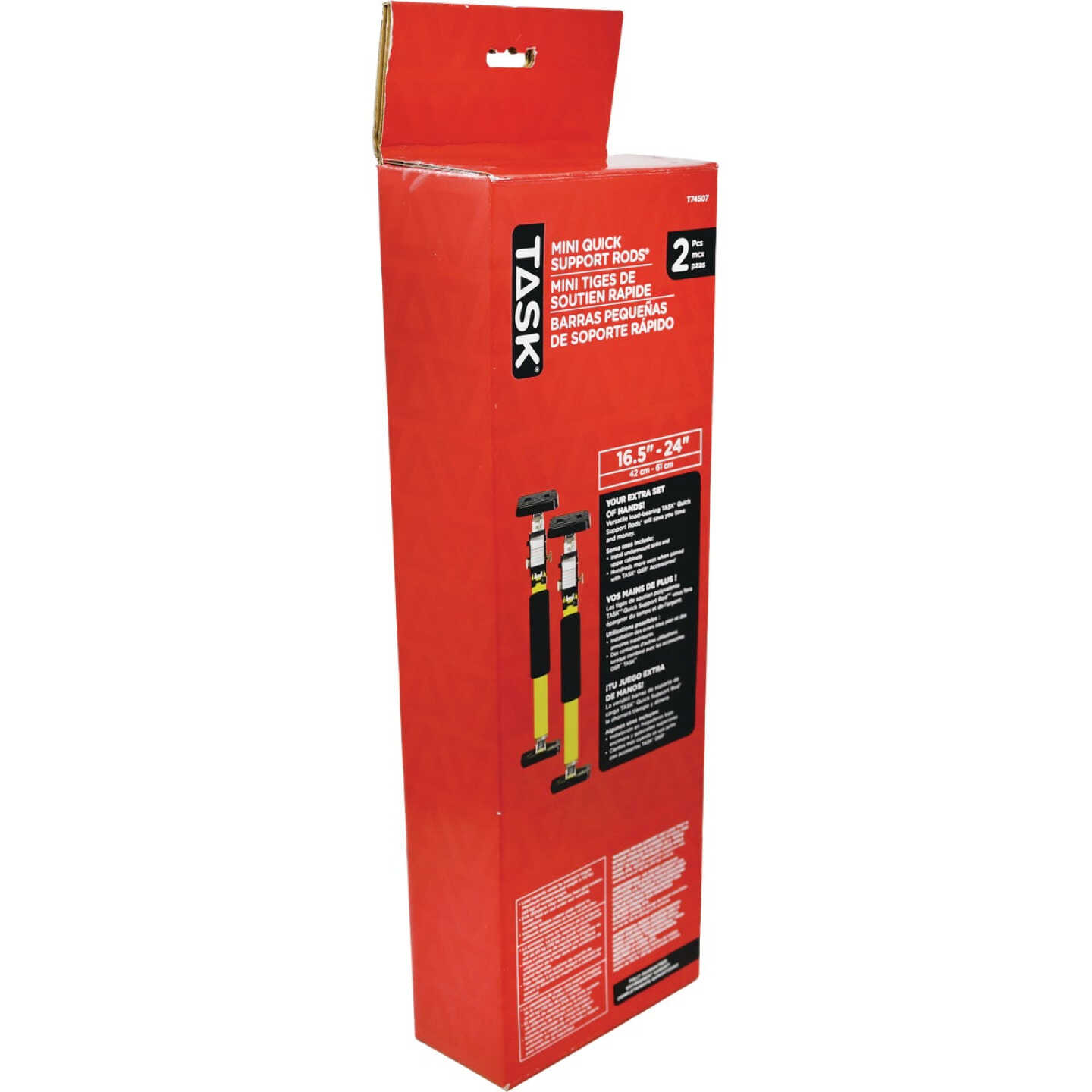 Task 16-1/2 In. to 24 In. EVA Mini Quick Support Rod (2-Pack) Image 2