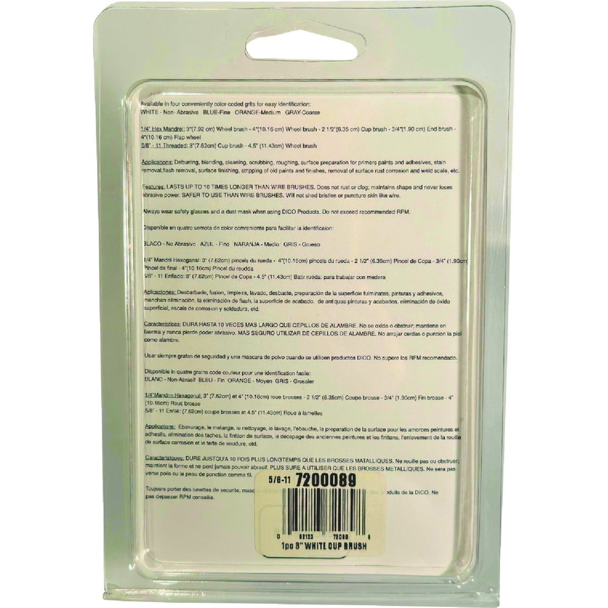 Dico Nyalox 3 In. No Grit White Angle Grinder Cup Brush Image 3