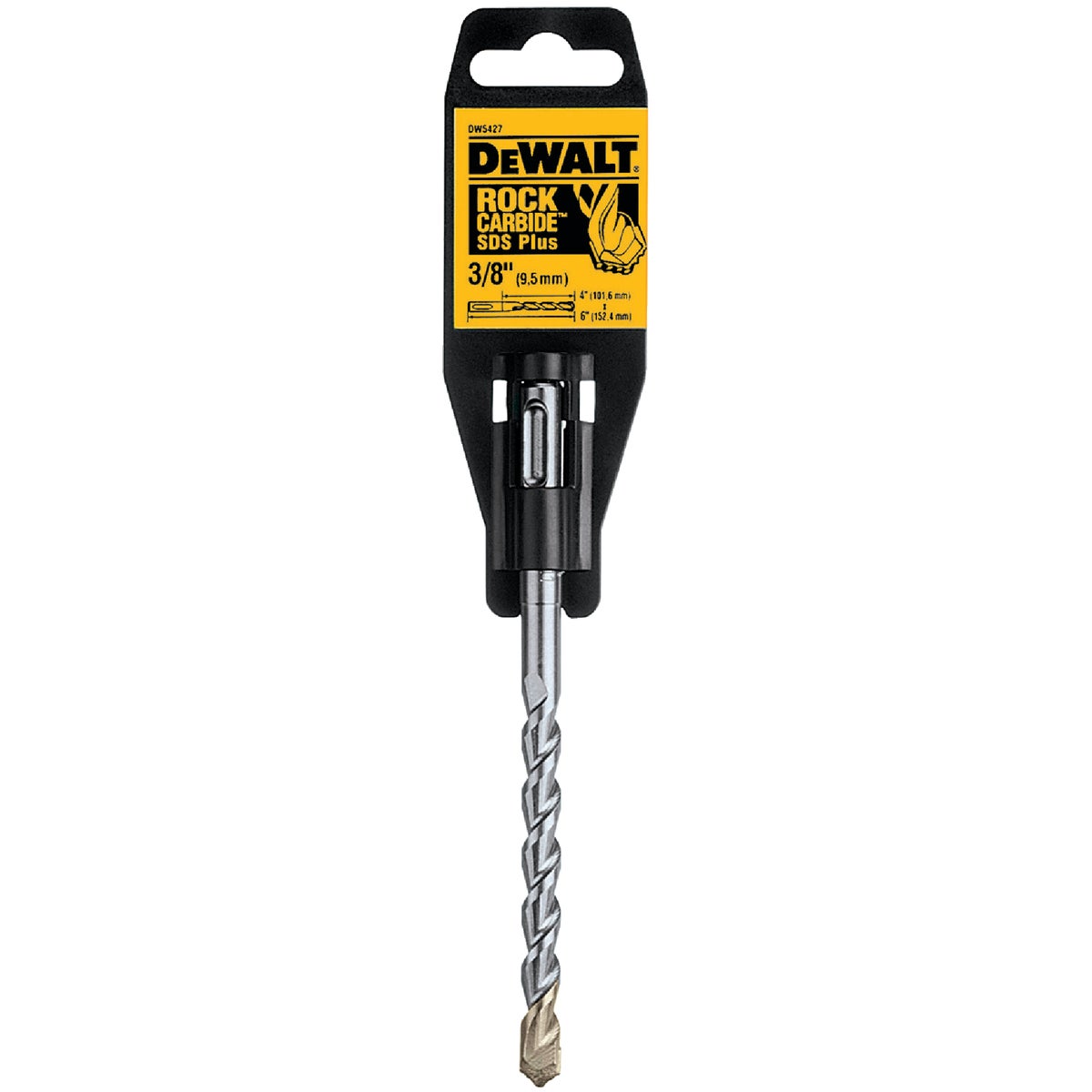 DEWALT SDS-Plus 3/8 In. x 6 In. 2-Cutter Rotary Hammer Drill Bit Image 2