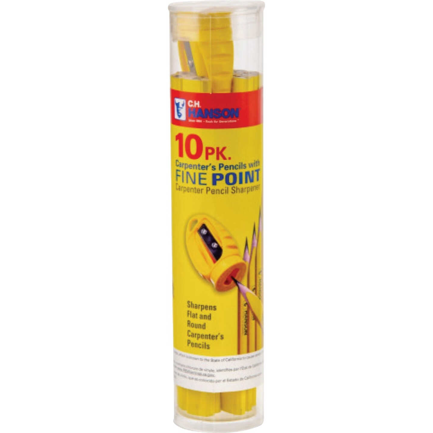 C.H. Hanson Carpenter Pencil (10-Pack) with (1) Sharpener Image 4