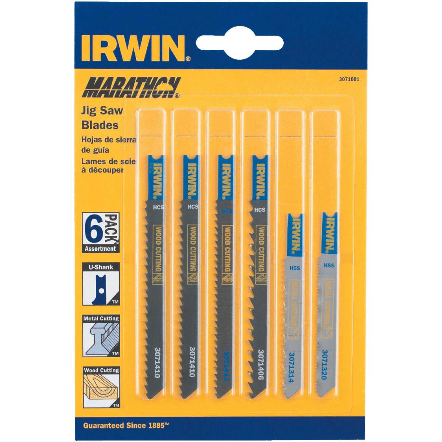 6PC U SHANK BLADE SET Image 1