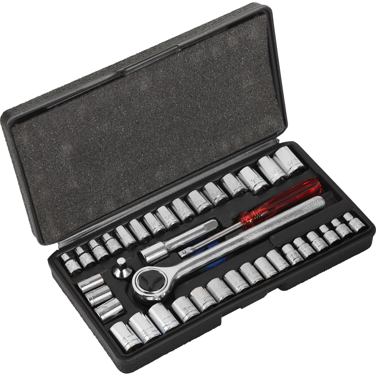 Do it Standard/Metric 1/4 In. and 3/8 In. Drive Combination Ratchet & Socket Set (40-Piece) Image 2