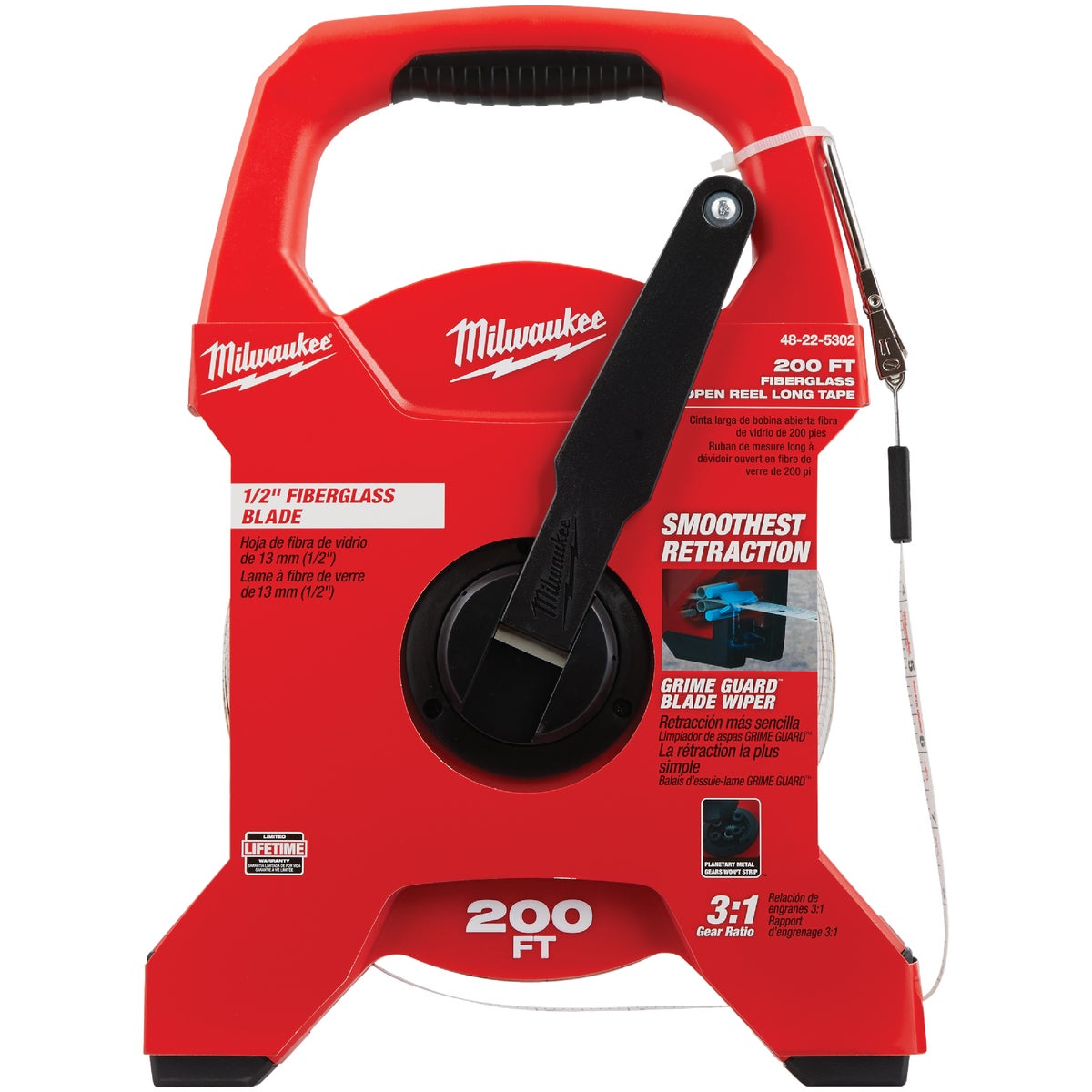 Milwaukee 200 Ft. Fiberglass Open Reel Tape Image 2