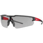 Milwaukee Red & Black Frame Safety Glasses with Gray Anti-Scratch Lenses Image 1