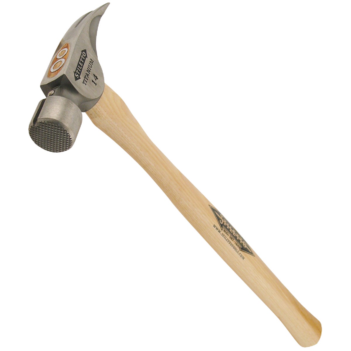 Stiletto 14 Oz. Milled-Face Framing Hammer with Straight Hickory Handle Image 1