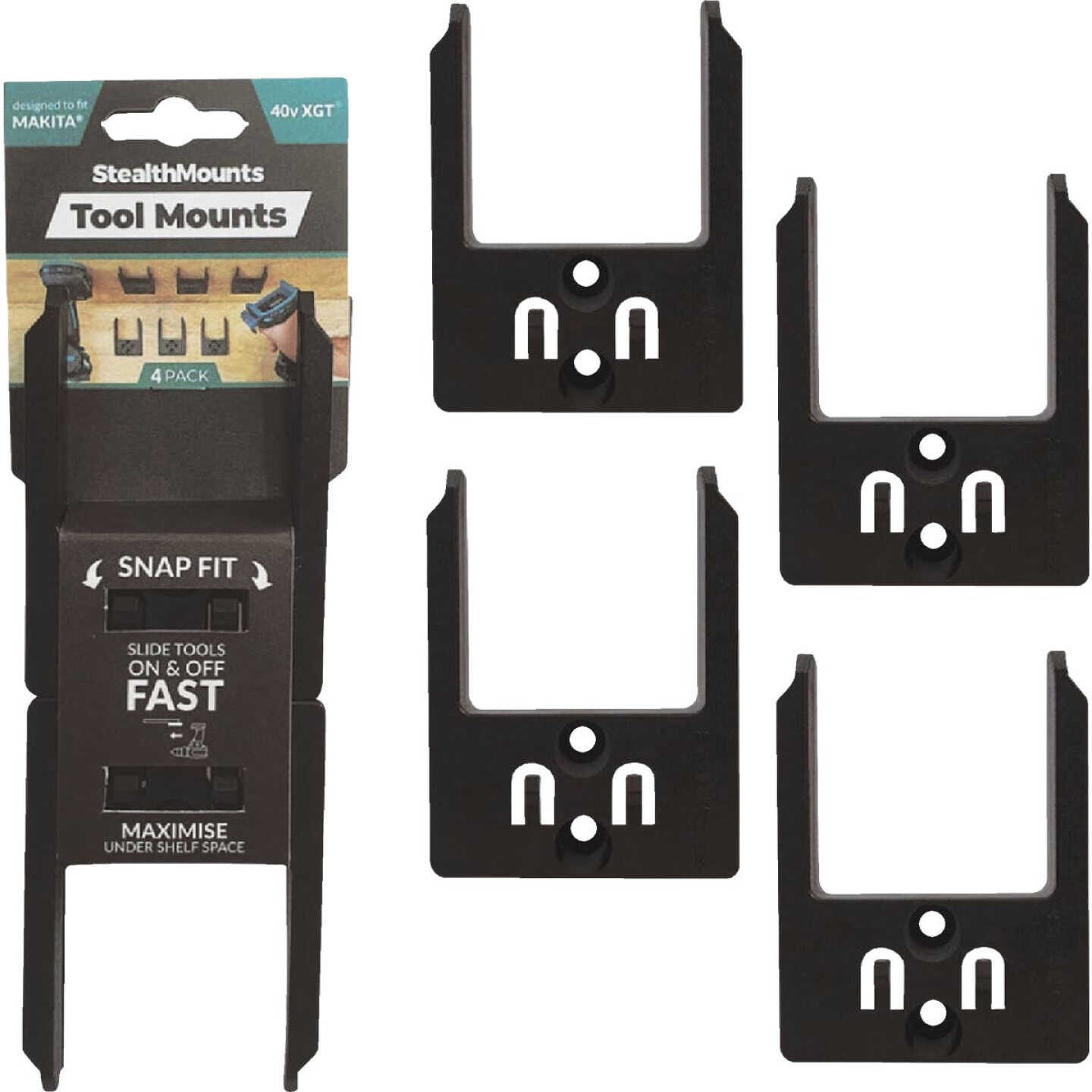 StealthMounts Tool Mounts for Makita 40V XGT (4-Pack) Image 1