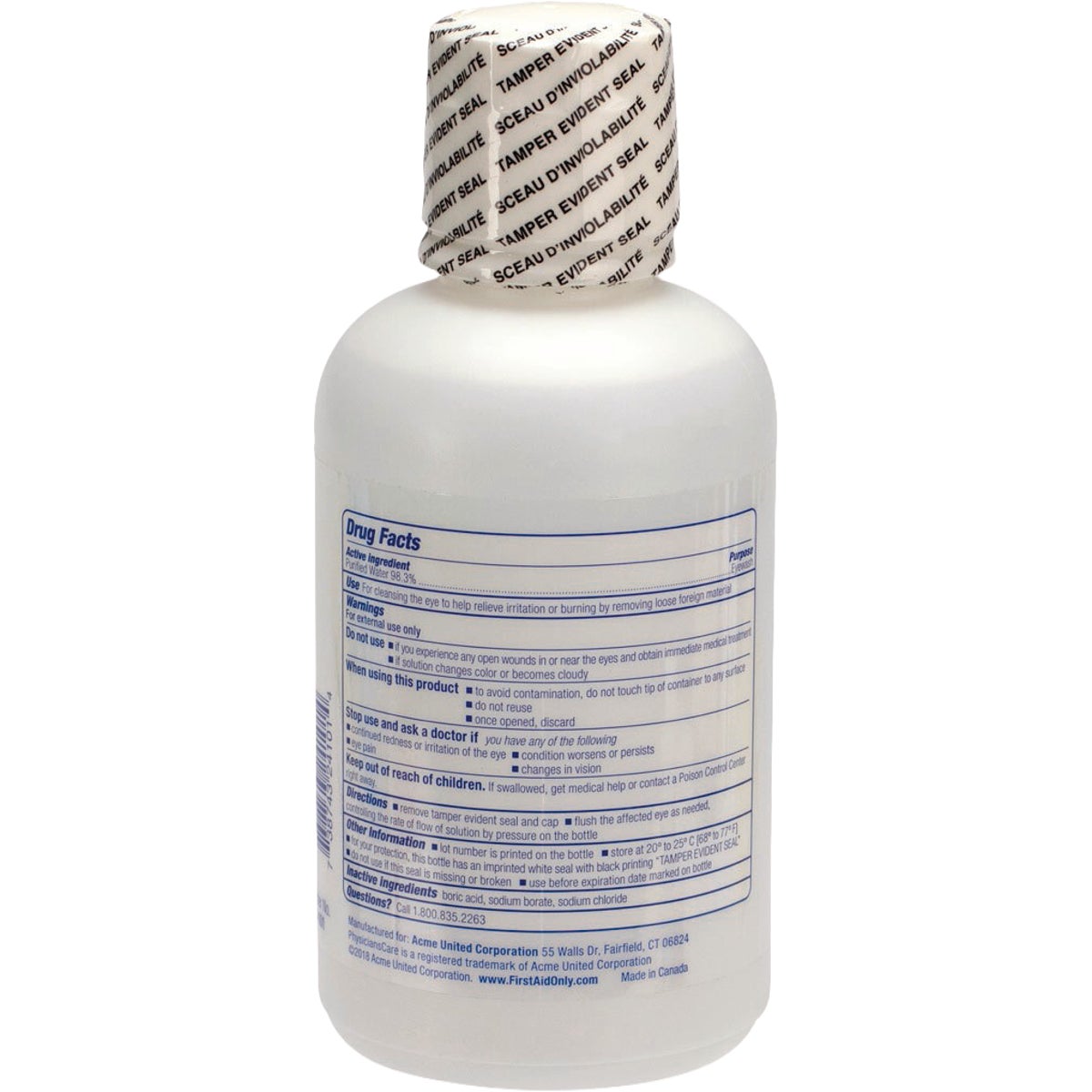 First Aid Only 16 Oz. Screw Cap Eyewash Refill Bottle Image 3