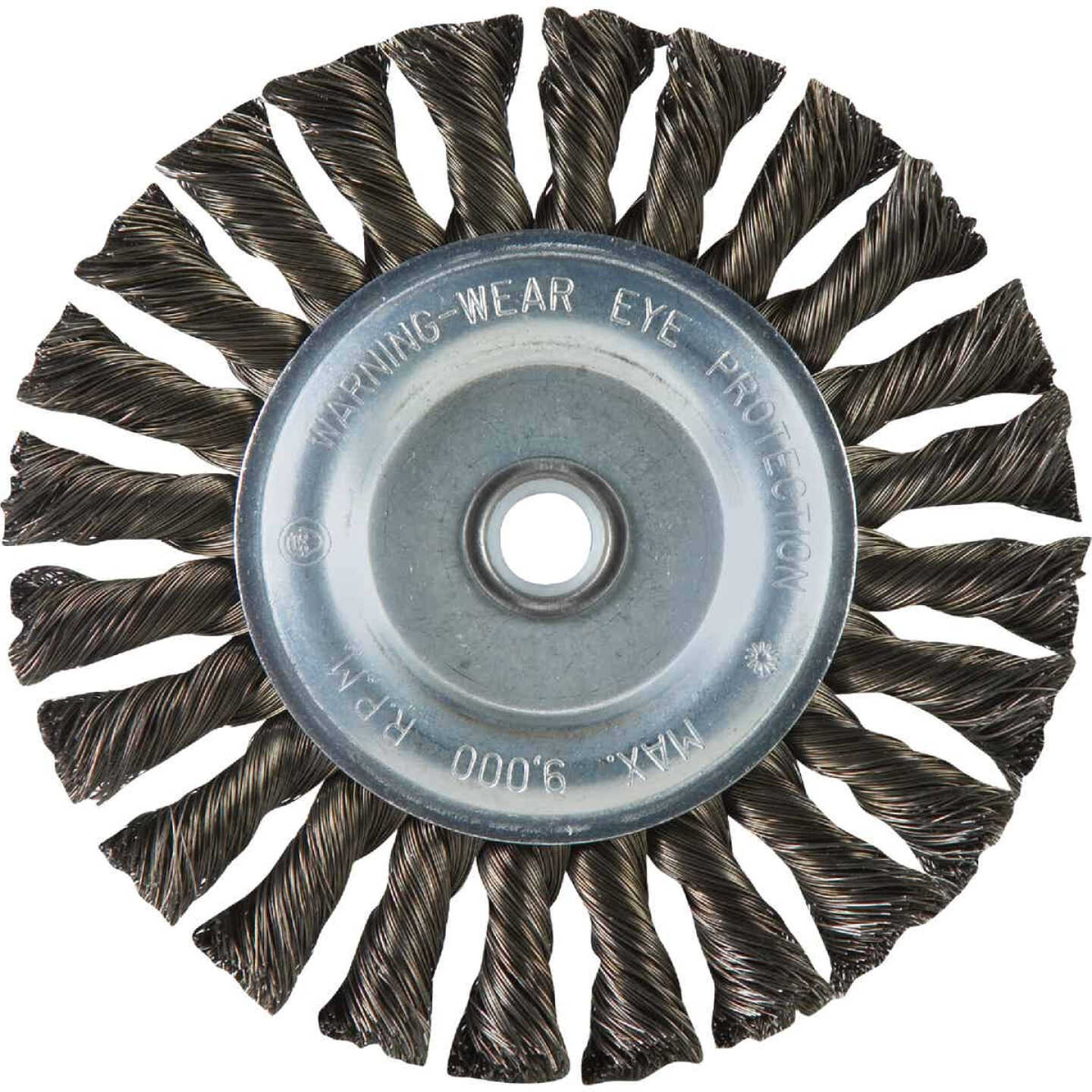 Weiler Vortec 6 In. Twisted, Coarse to 1/2 In. Bench Grinder Wire Wheel Image 1
