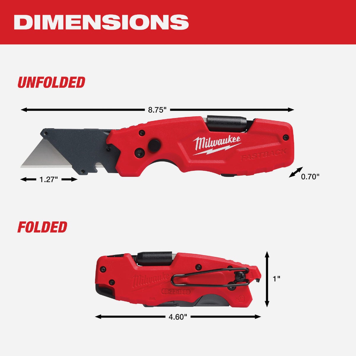 Milwaukee FASTBACK 6 in 1 Folding Utility Knife (2-Pack) Image 3
