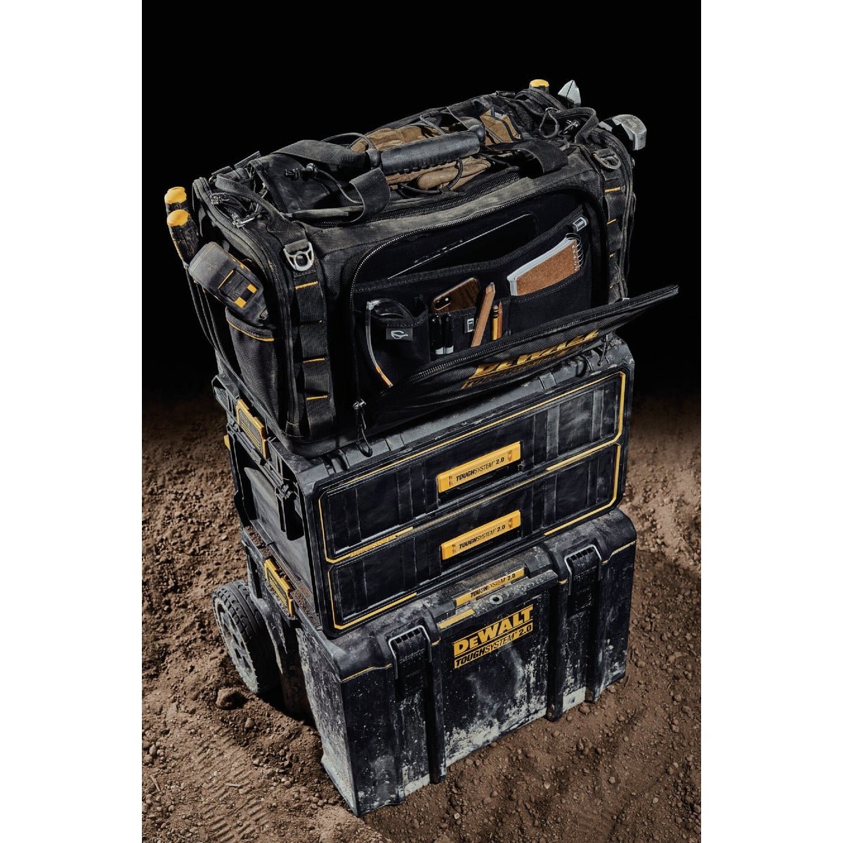 DEWALT ToughSystem 2.0 50-Pocket 15 In. Jobsite Tool Bag Image 2
