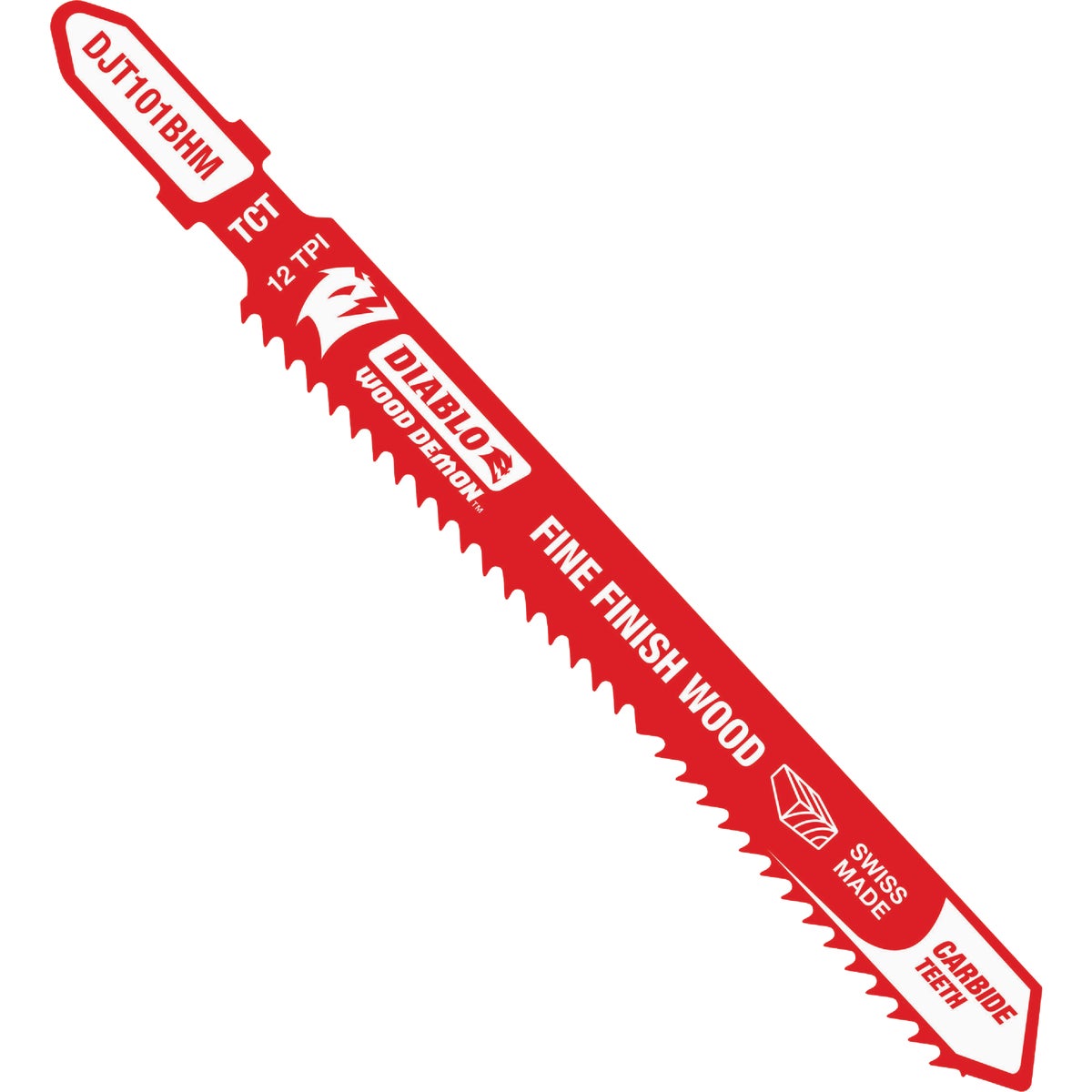 Diablo Wood Demon 4 In. x 12 TPI T-Shank Carbide Jig Saw Blade for Fine Finish Wood