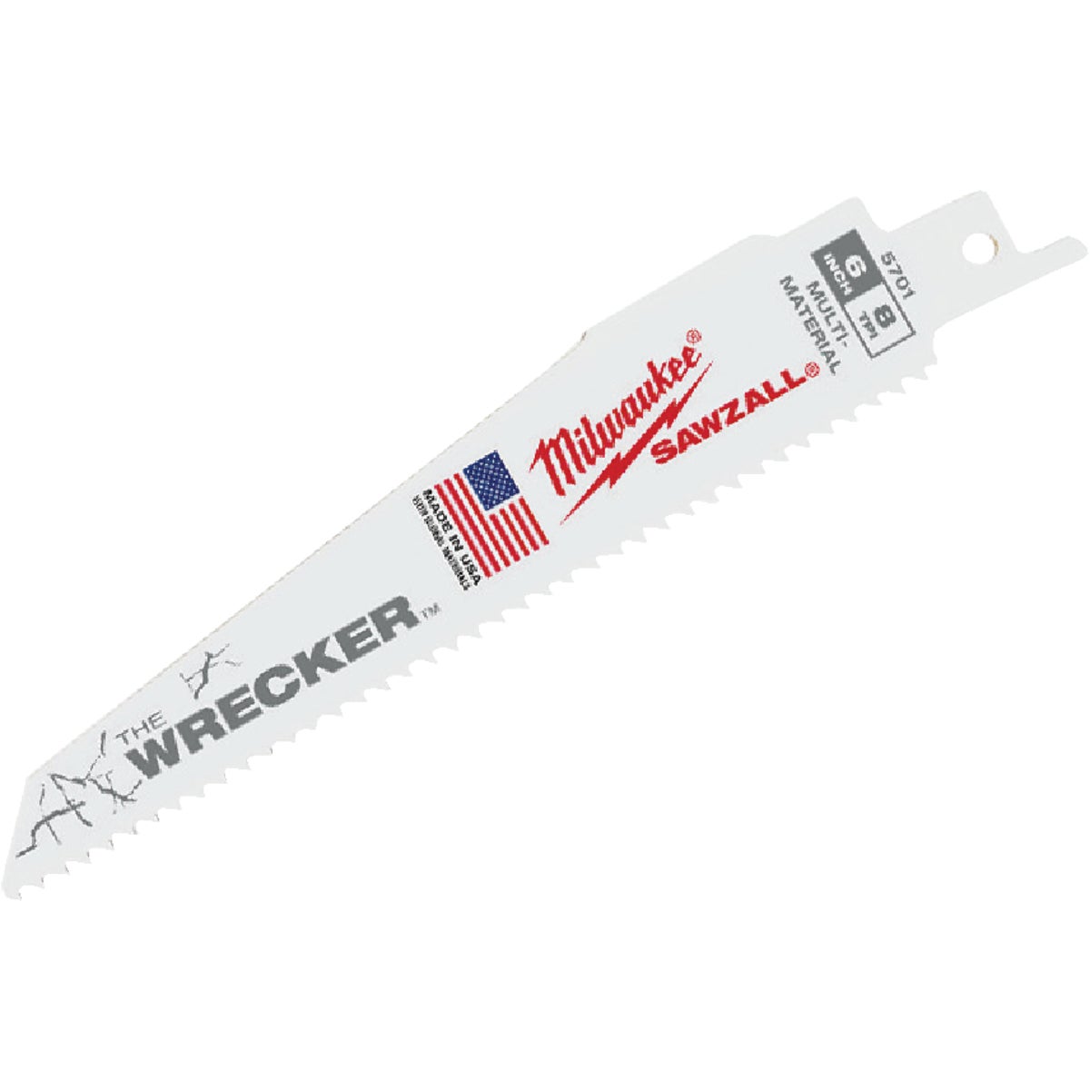 Milwaukee SAWZALL The WRECKER 6 In. 7/11 TPI Multi-Material Demolition Reciprocating Saw Blade (Bulk) Image 1