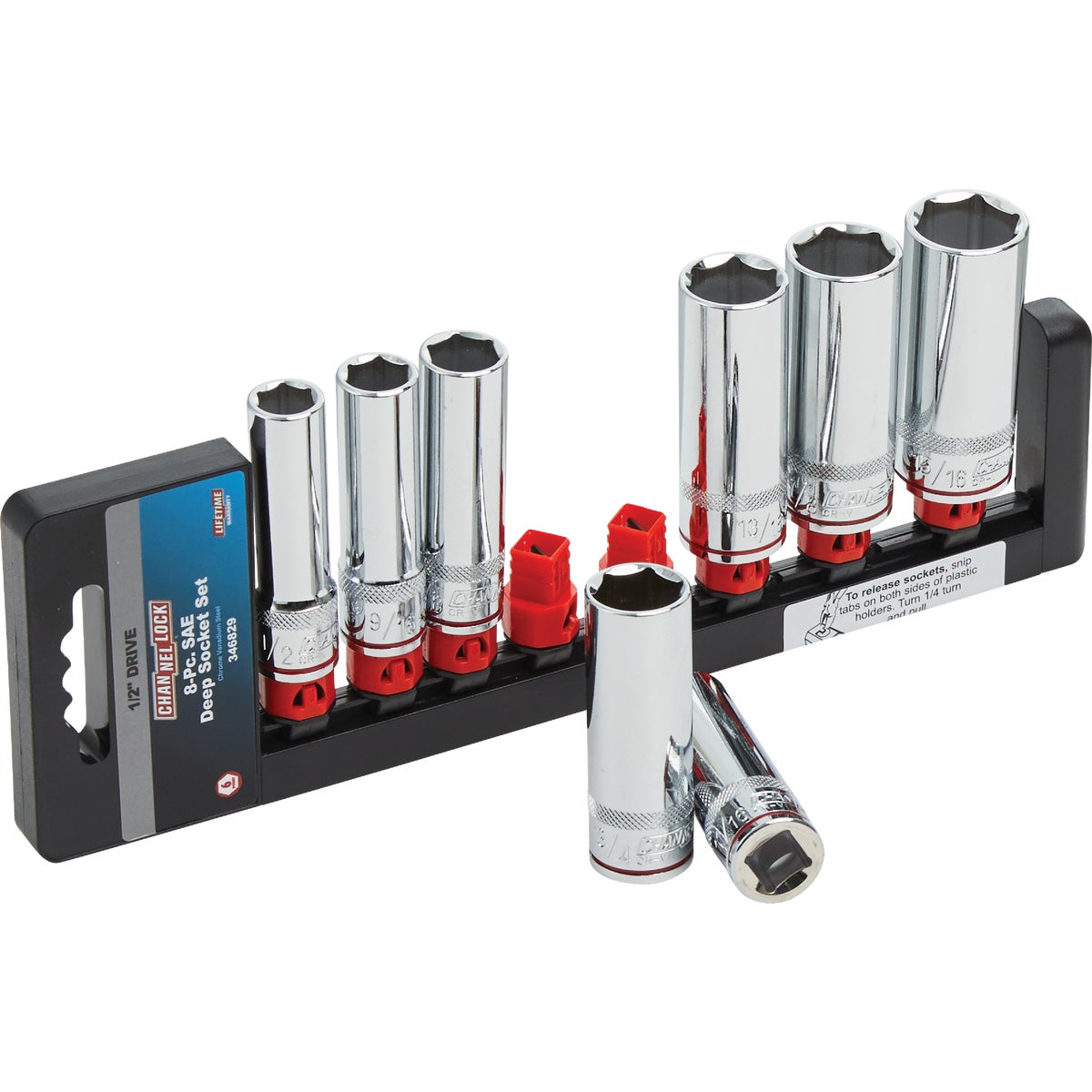 Channellock Standard 1/2 In. Drive 6-Point Deep Socket Set (8-Piece) Image 9
