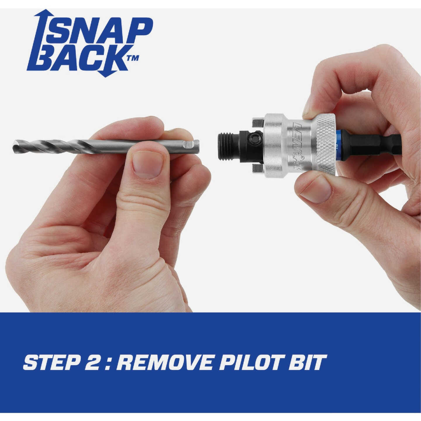 Lenox SNAP-BACK 3/8 In. Hex Shank Quick Change Hole Saw Arbor Fits 9/16 In. to 1-3/16 In. Hole Saws Image 6