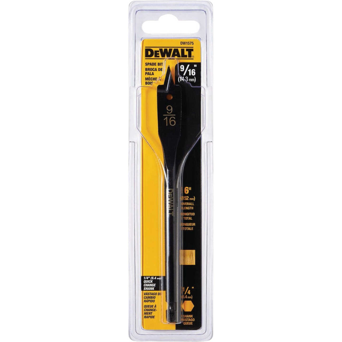 DEWALT 9/16 In. x 6 In. Wood Boring Bit Image 1