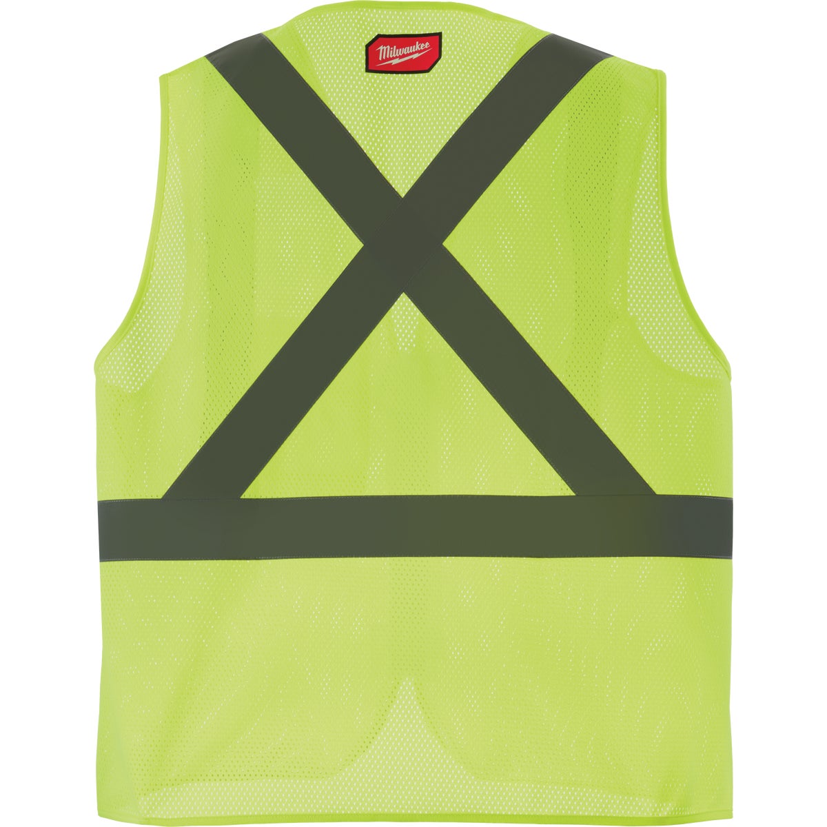 Milwaukee Class 2 High Visibility Yellow Mesh One Pocket Safety Vest, 2X/3X Image 6