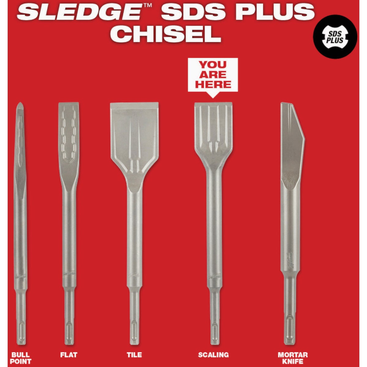 Milwaukee SDS Plus SLEDGE 1-1/2 In. Scaling Chisel Image 5