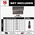 Milwaukee SHOCKWAVE Metric 1/2 In. Drive 6-Point Deep Impact Driver Set with PACKOUT Organizer (16-Piece) Image 4