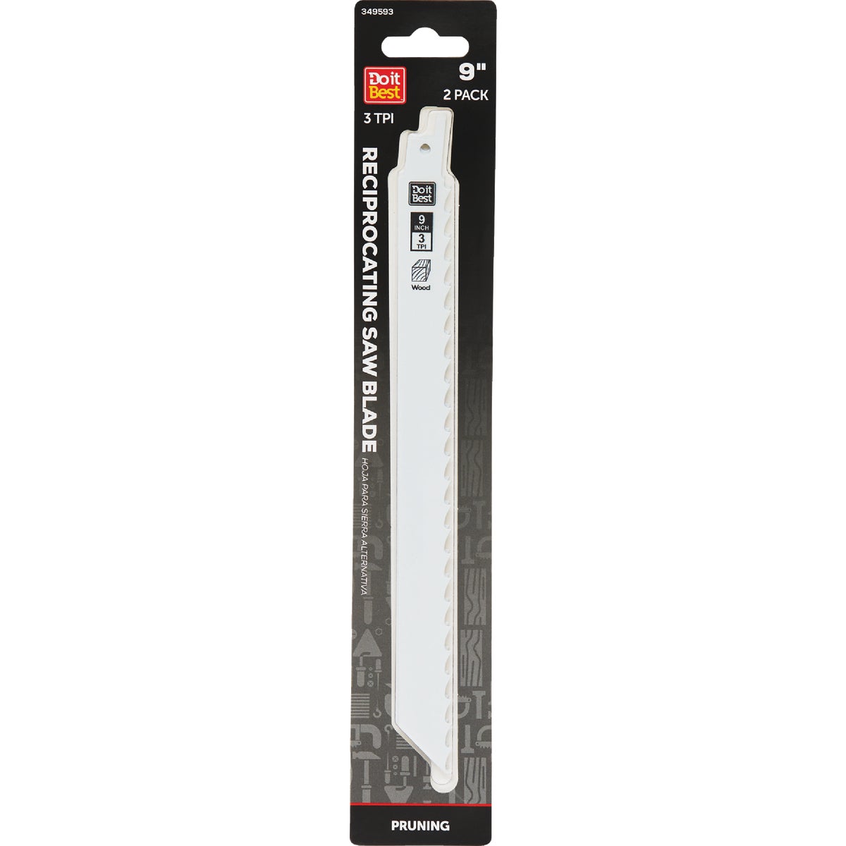 Do it Best 9 In. 3 TPI Carbon Pruning Reciprocating Saw Blade (2-Pack)