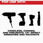 Milwaukee SHOCKWAVE Standard 1/2 In. Drive 6-Point Deep Impact Socket Set (19-Piece) Image 2
